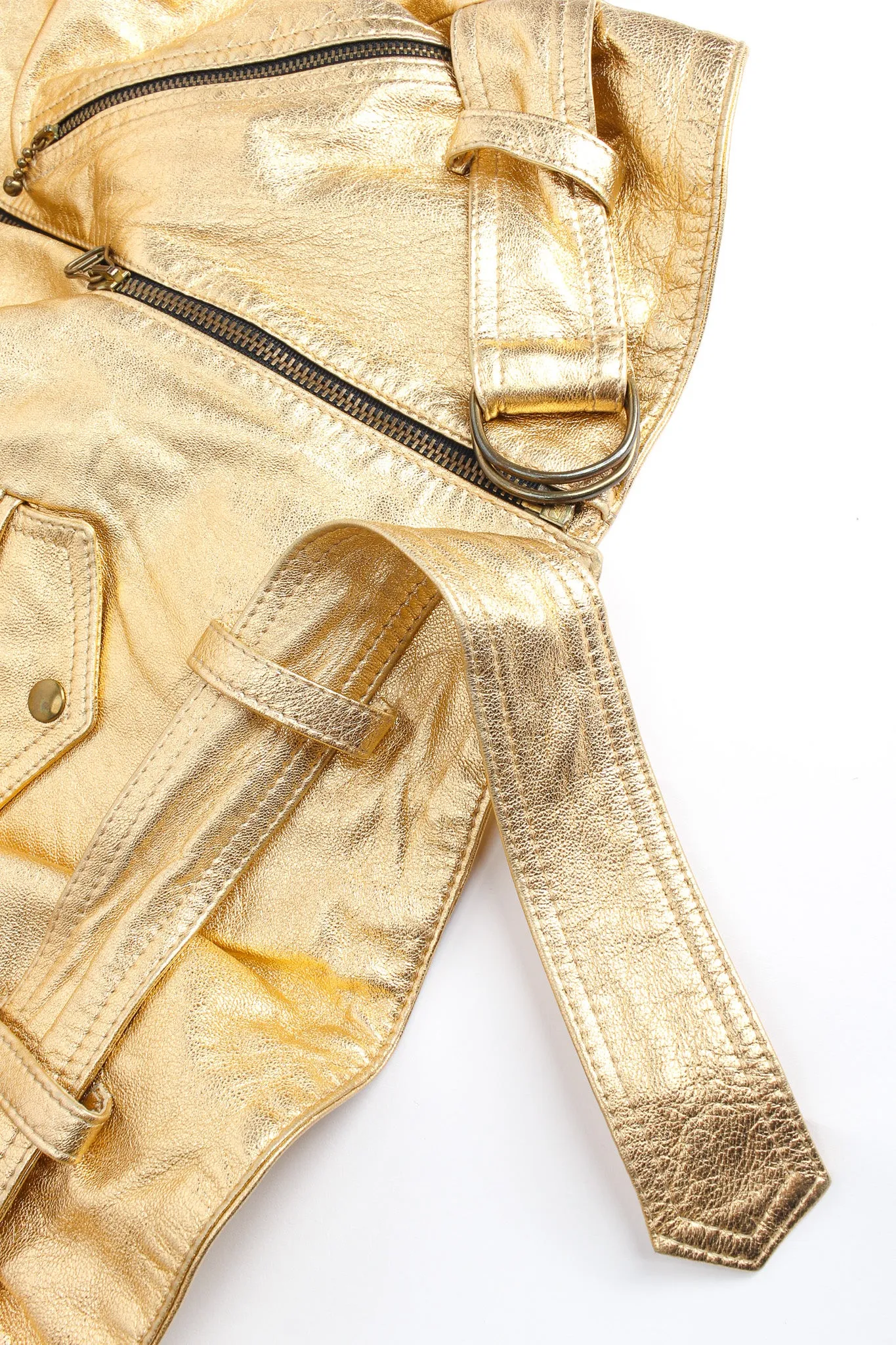 Metallic Leather Jacket