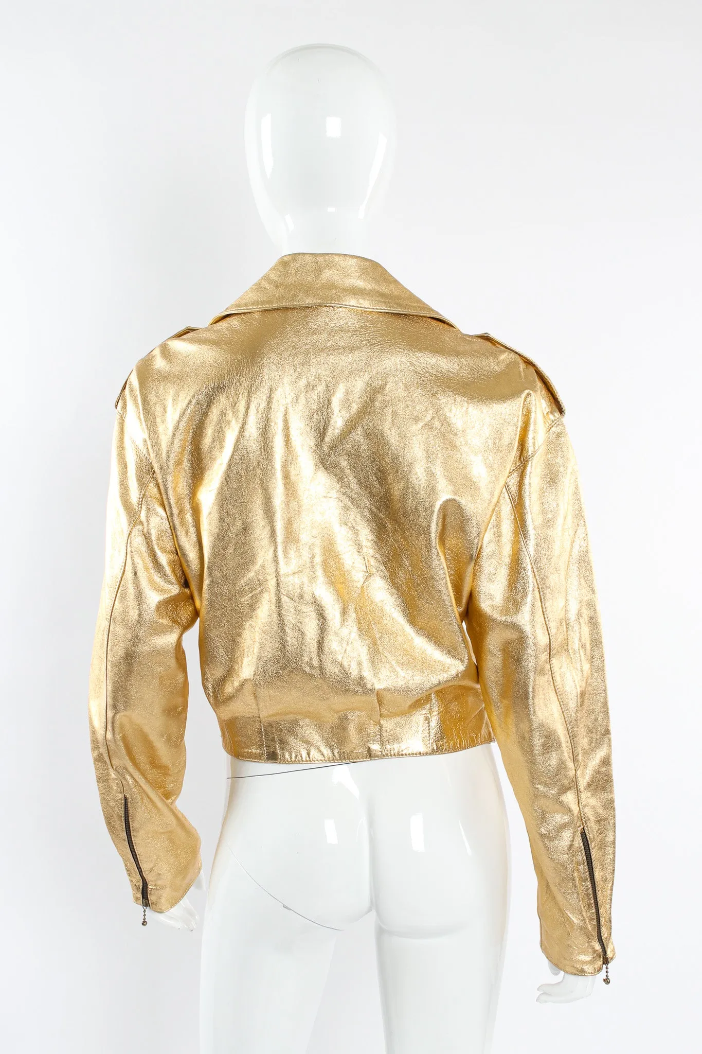 Metallic Leather Jacket