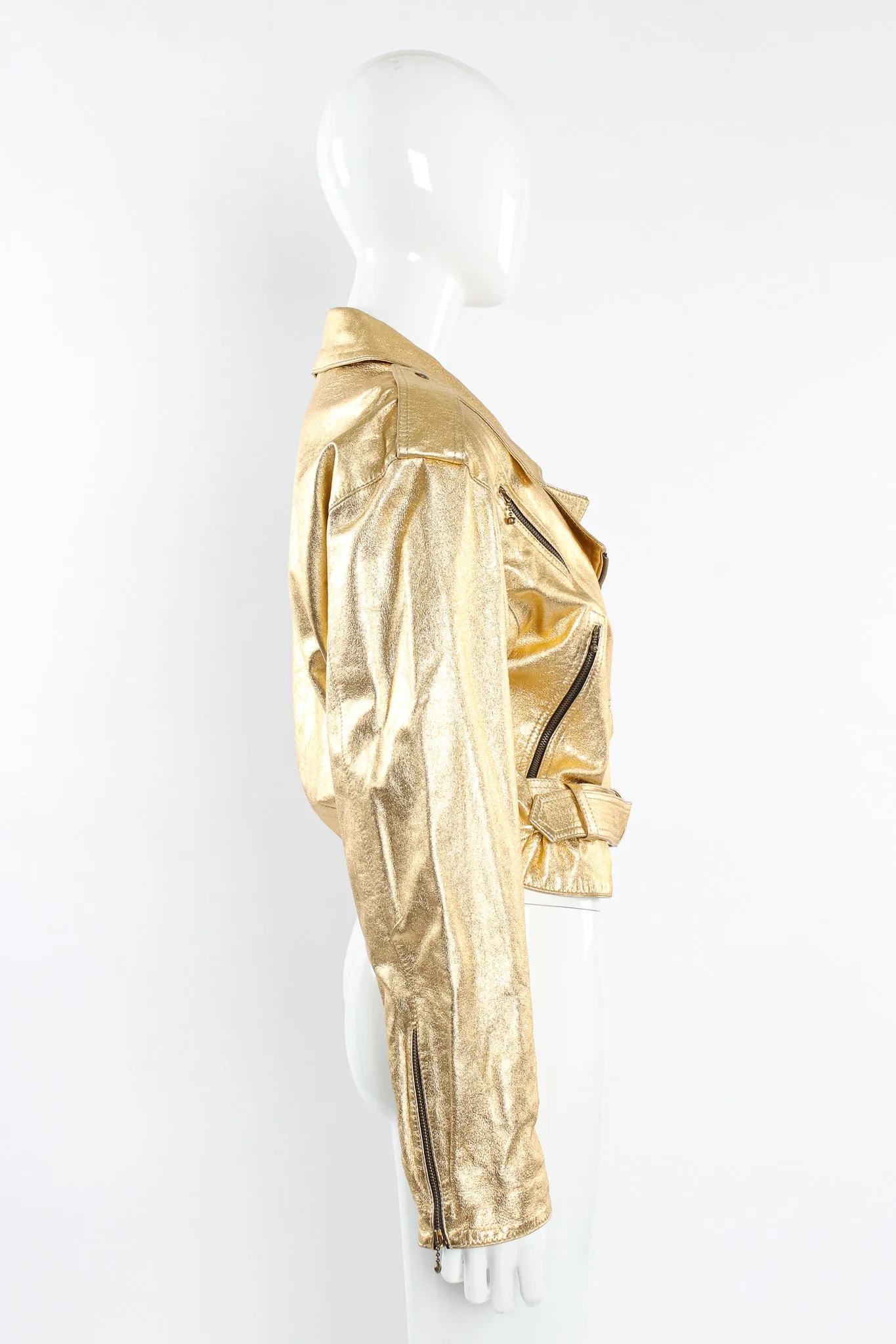 Metallic Leather Jacket