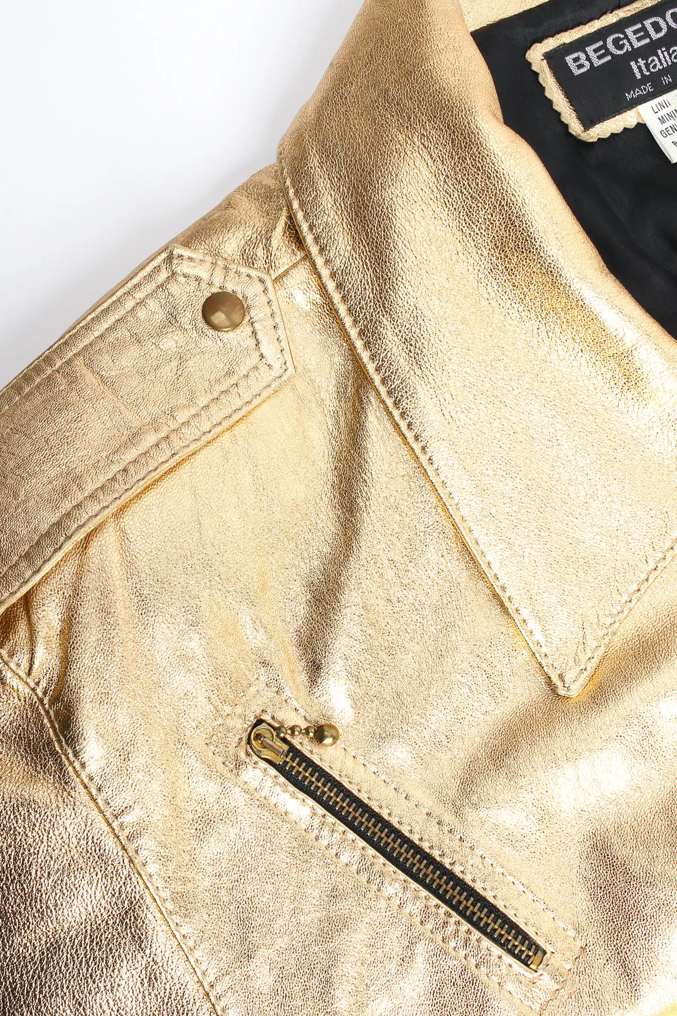 Metallic Leather Jacket