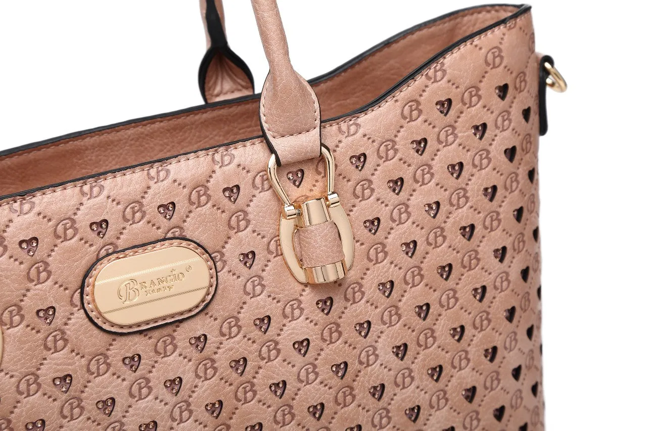 Millionaire Queen Double Layer Crystal Engraved Tote [RO6669]