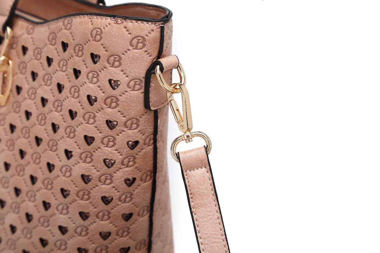 Millionaire Queen Double Layer Crystal Engraved Tote [RO6669]