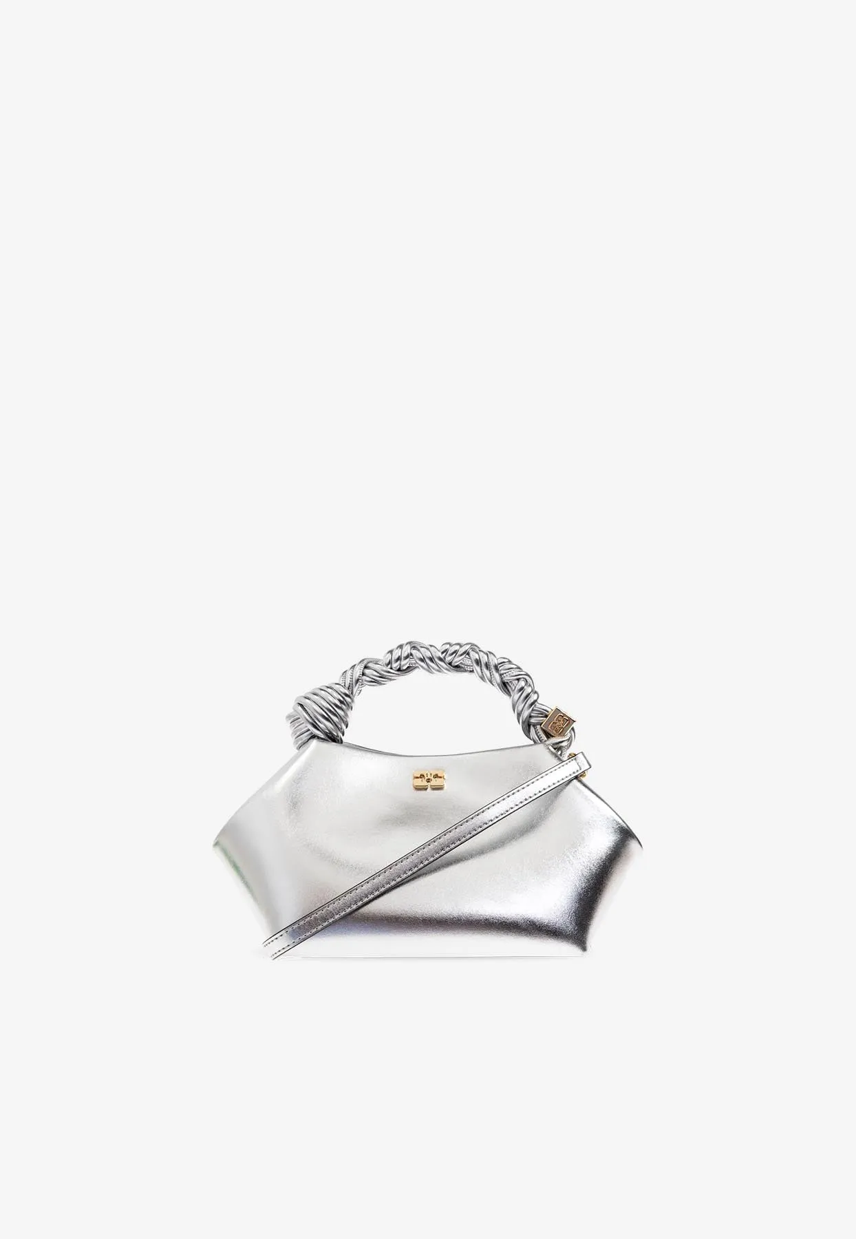 Mini Bou Metallic leather Top Handle Bag