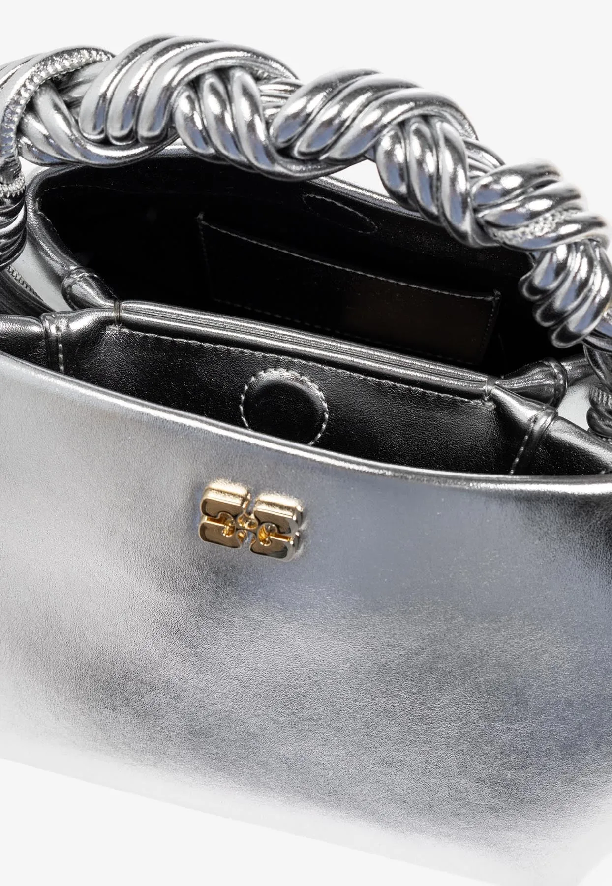 Mini Bou Metallic leather Top Handle Bag
