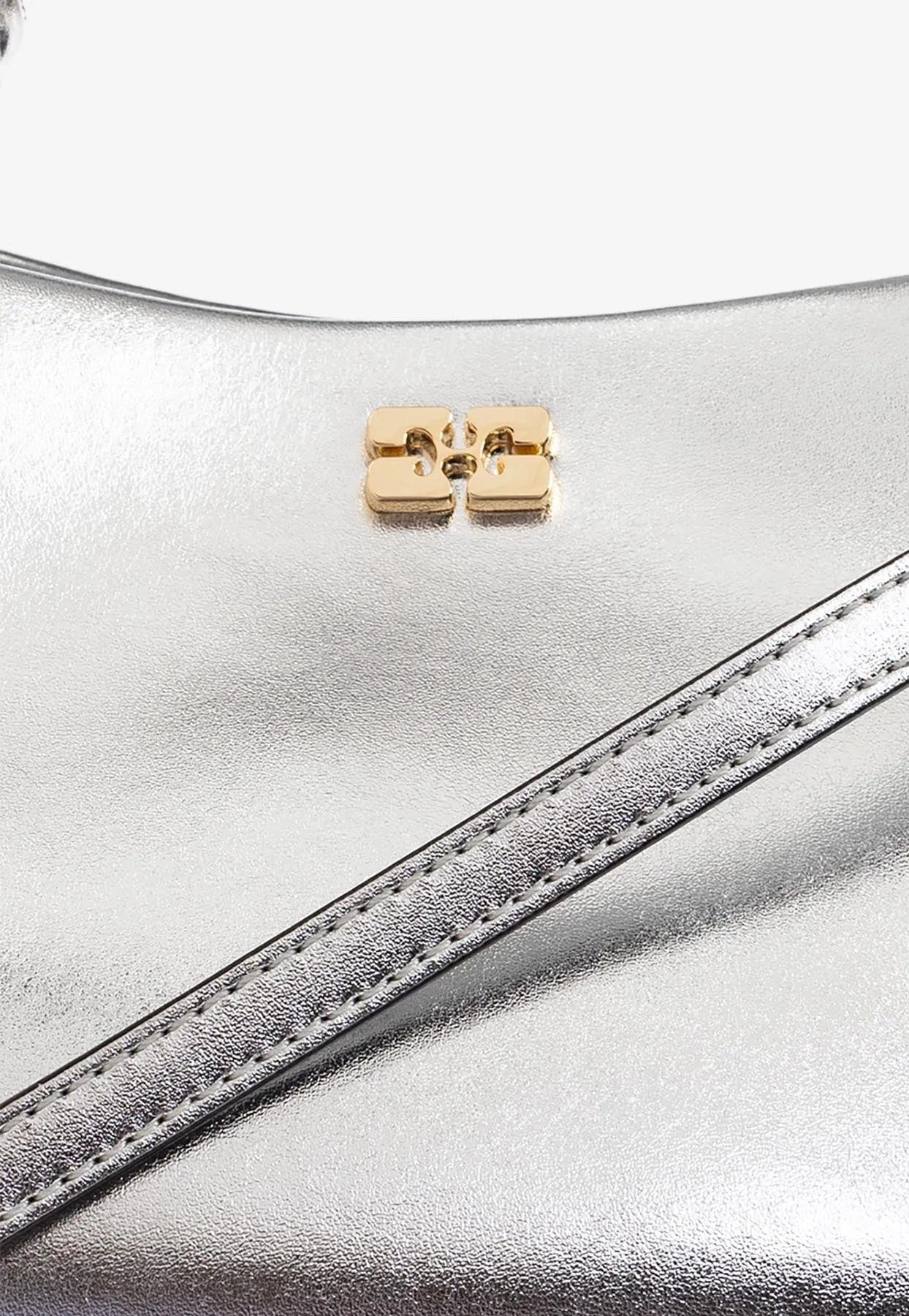 Mini Bou Metallic leather Top Handle Bag