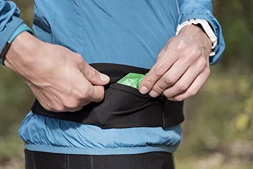 Nathan NS7702-0249-31 7702 The Zipster Running Waist Belt, Heathered Blue, X-Small
