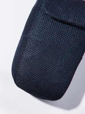 Navy Mesh iPhone Crossbody