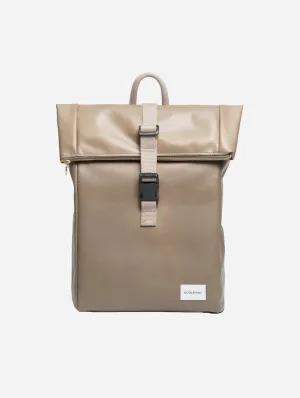 Oleatex Vegan Olive Leather Foldtop Backpack | Mocha Brown