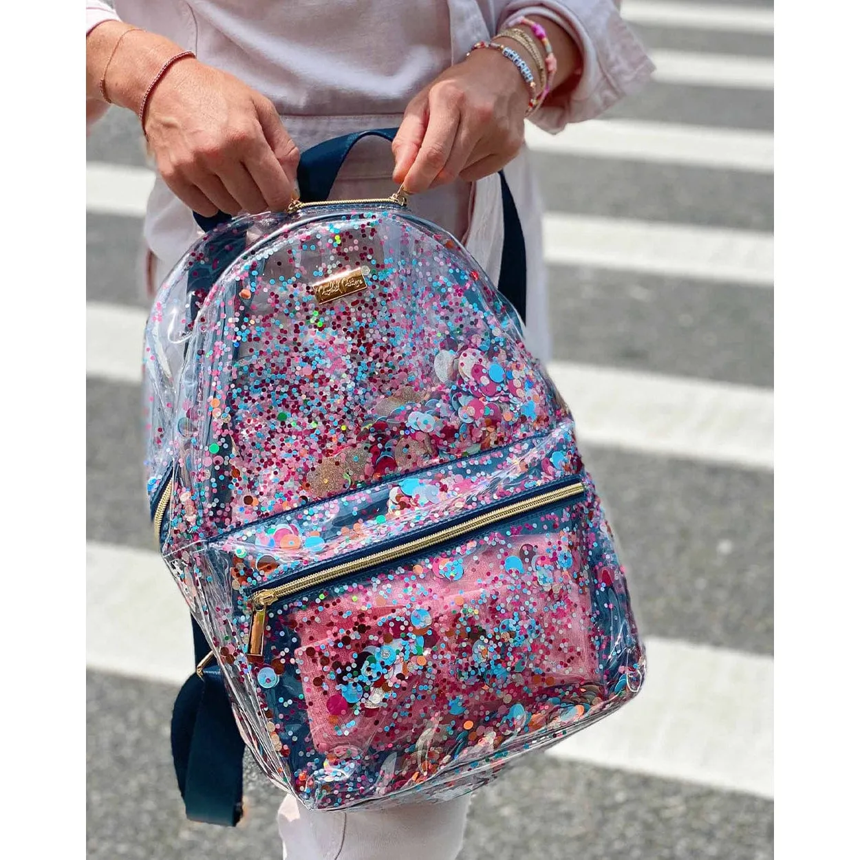 Packed Party Essentials Confetti Clear Fashion Backpack