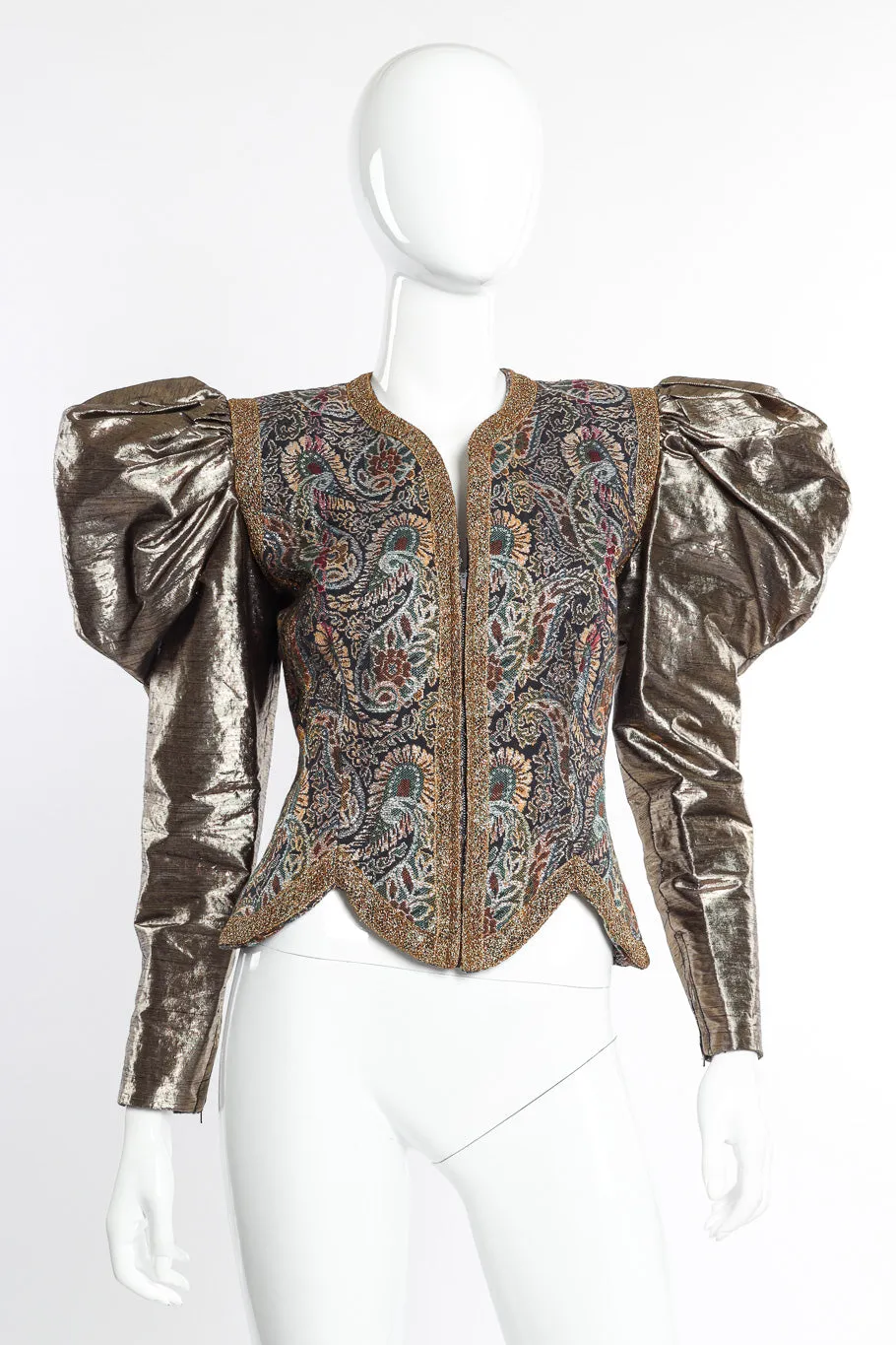 Paisley Puff Sleeve Jacket