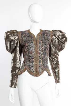 Paisley Puff Sleeve Jacket