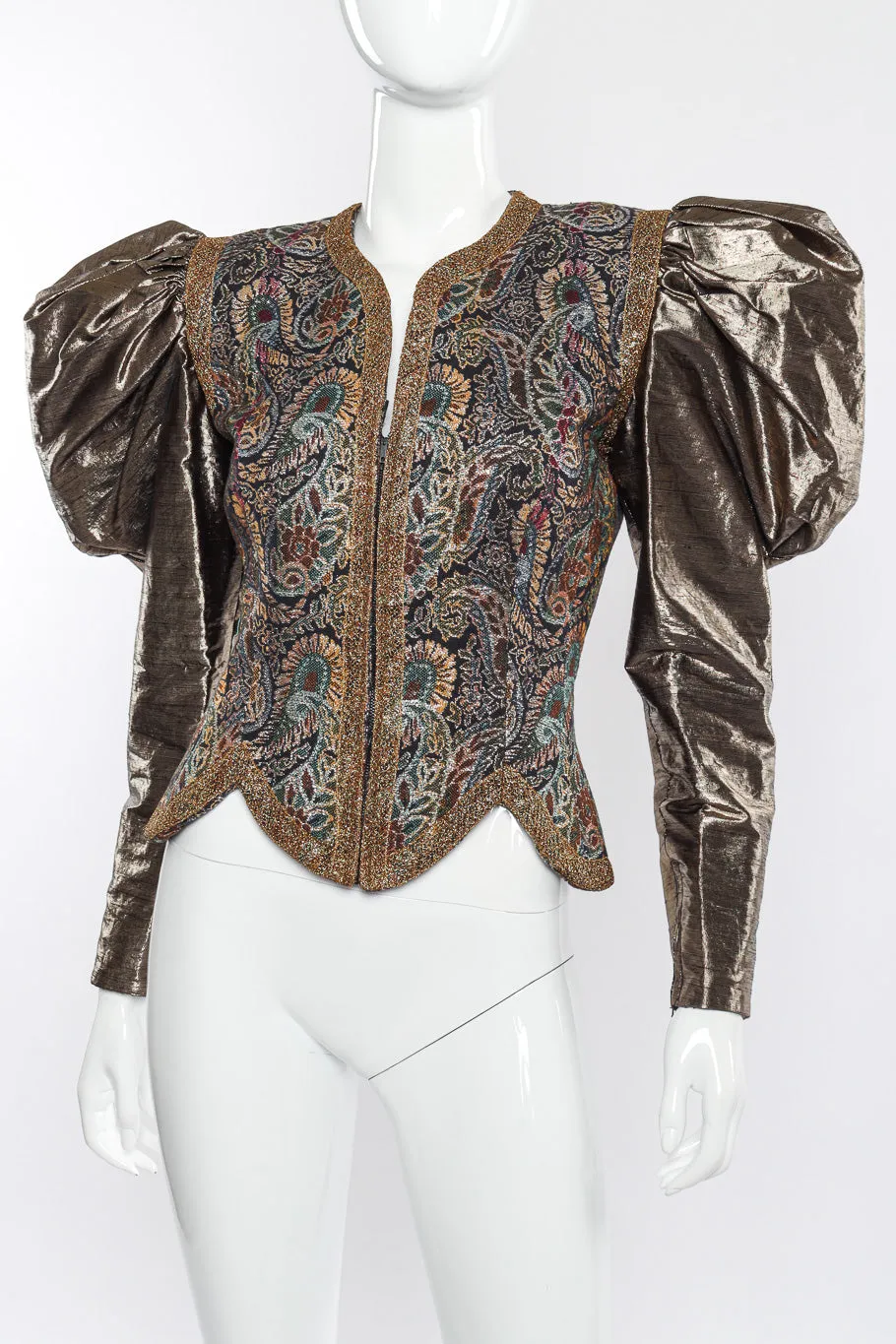 Paisley Puff Sleeve Jacket