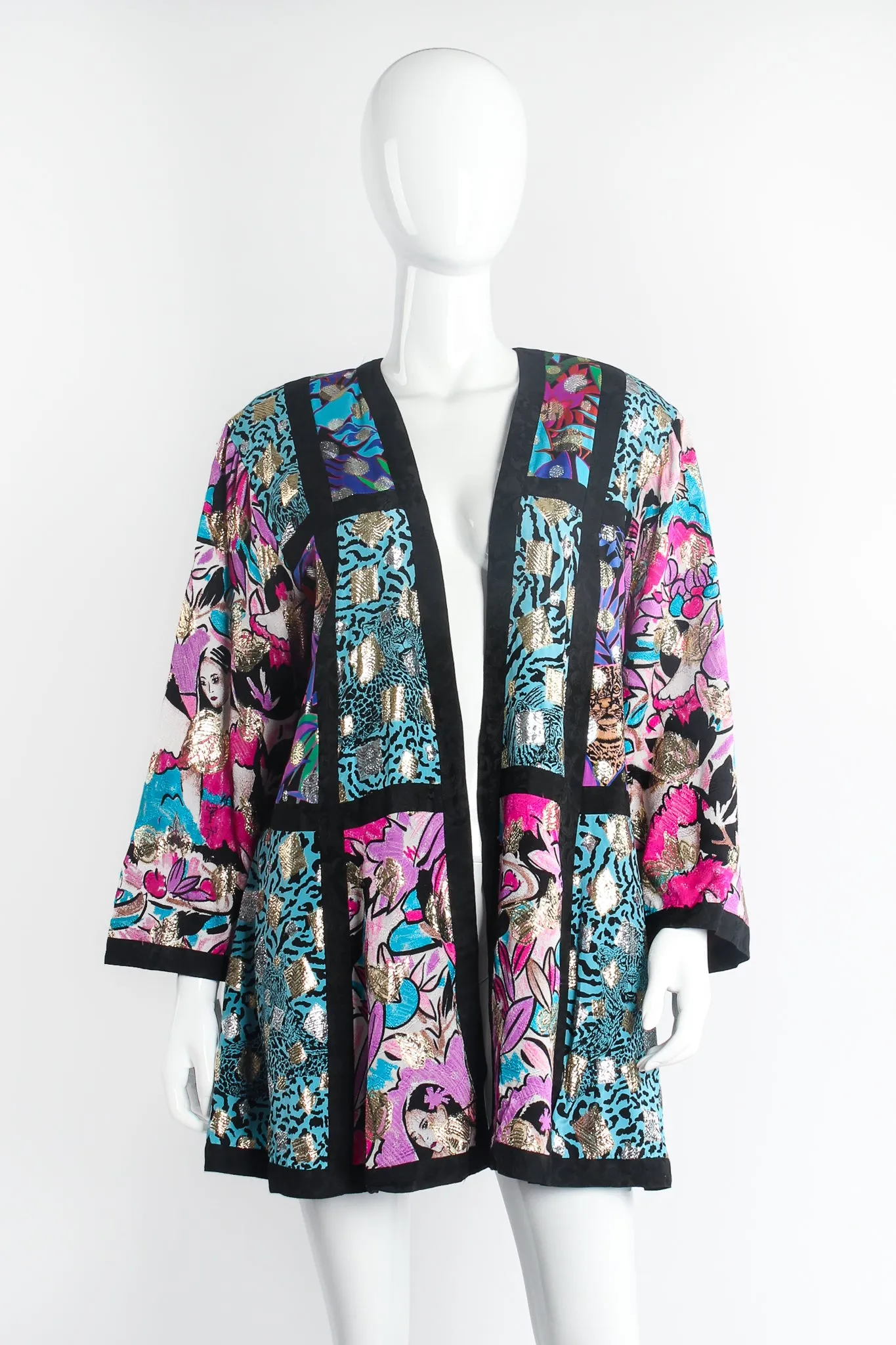 Patchwork Collage Swing Jacket