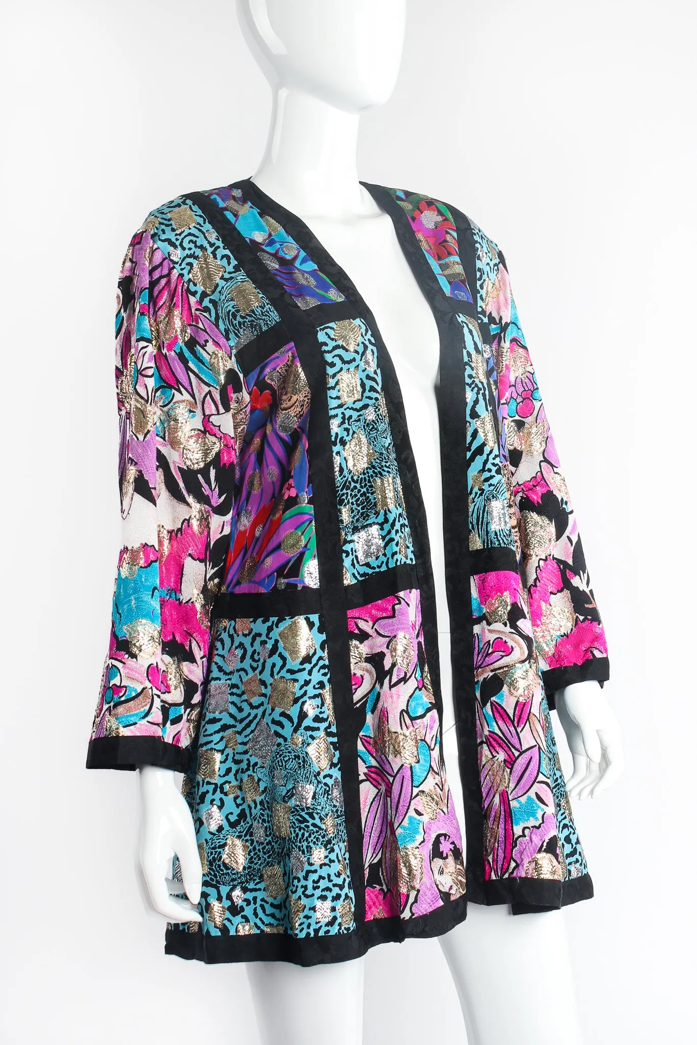 Patchwork Collage Swing Jacket