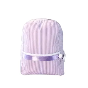 Personalized Glossed Stripe Lilac Small Backpack