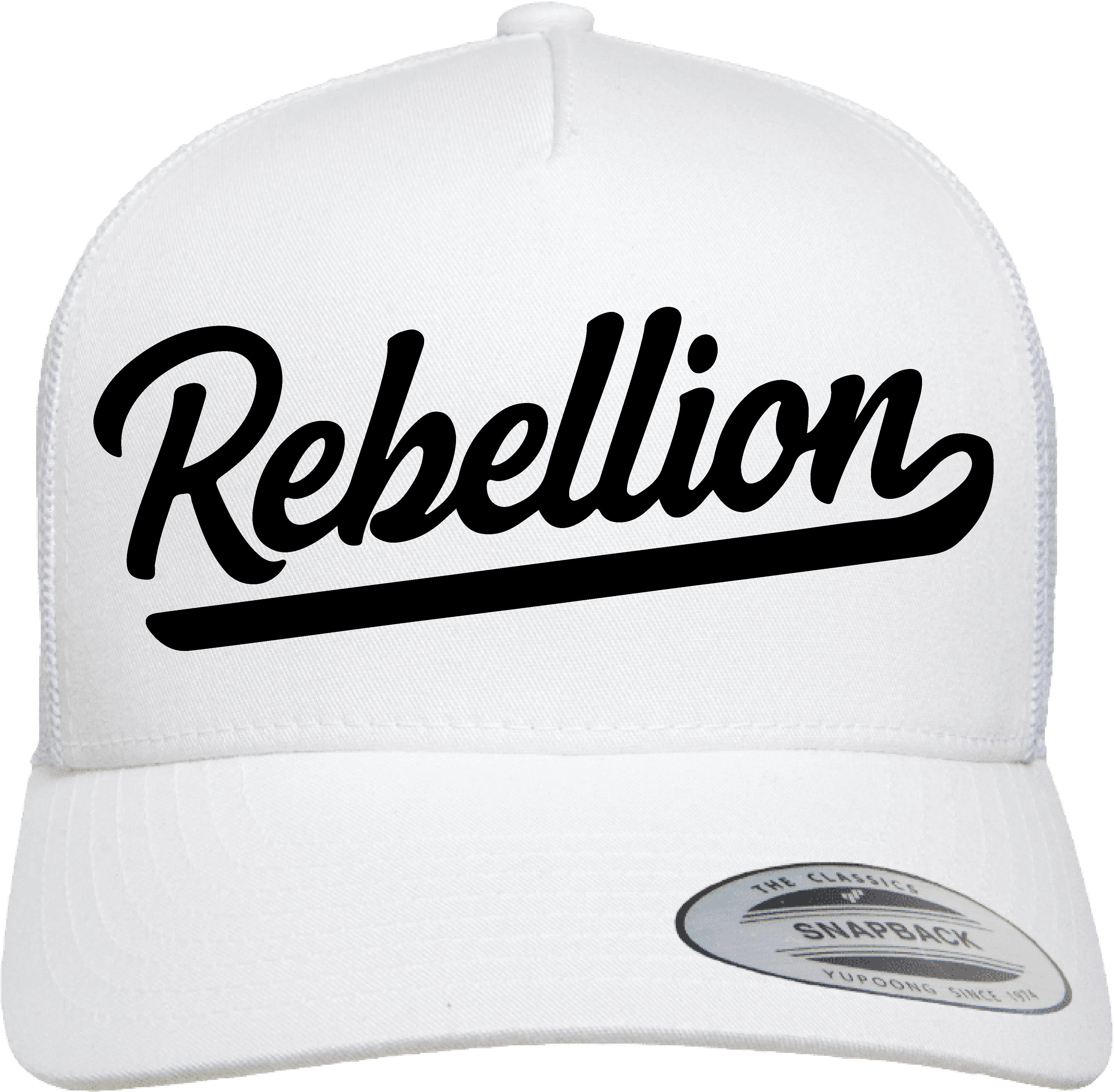 REBELLION SCRIPT TRUCKER HAT