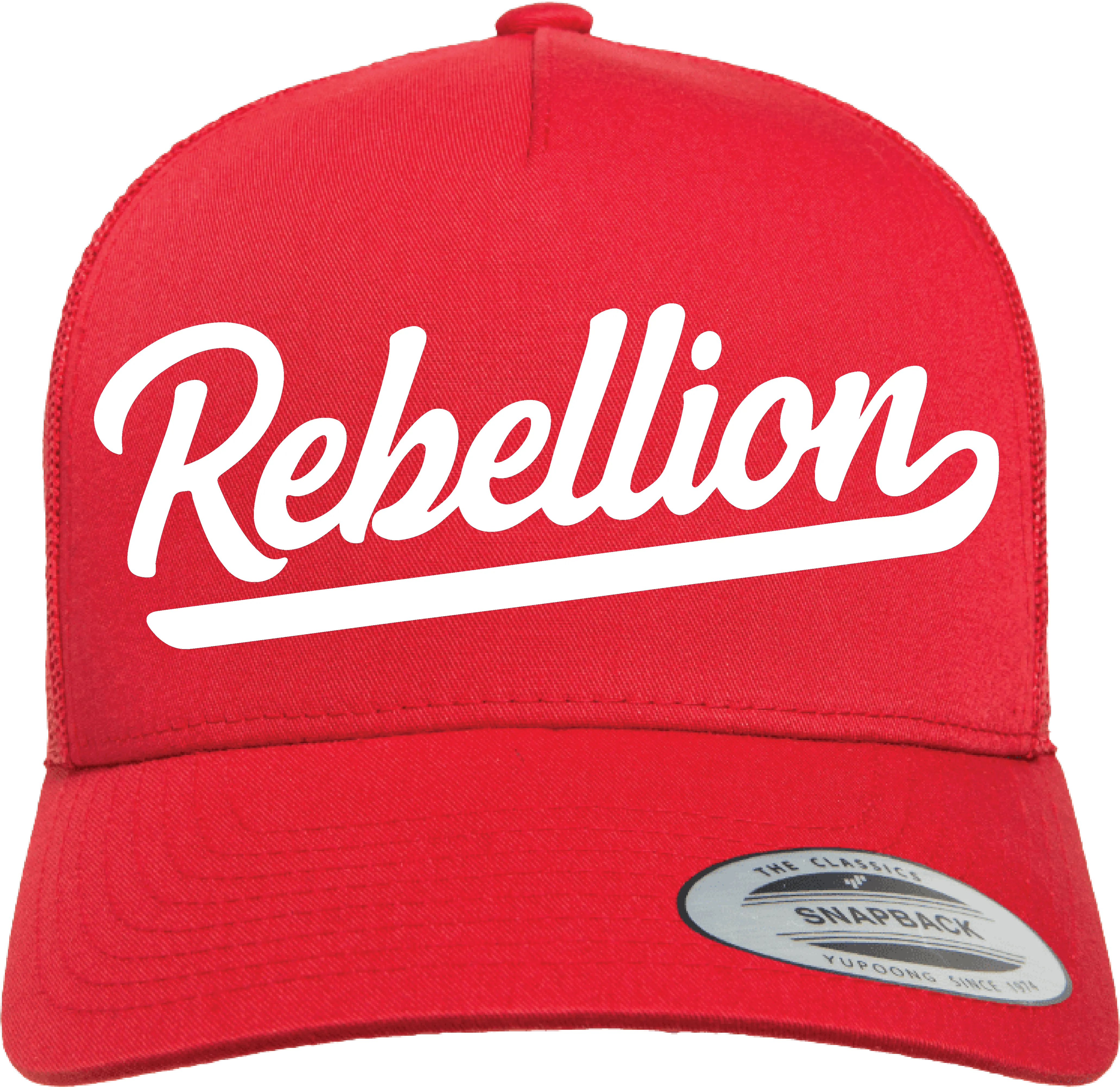 REBELLION SCRIPT TRUCKER HAT