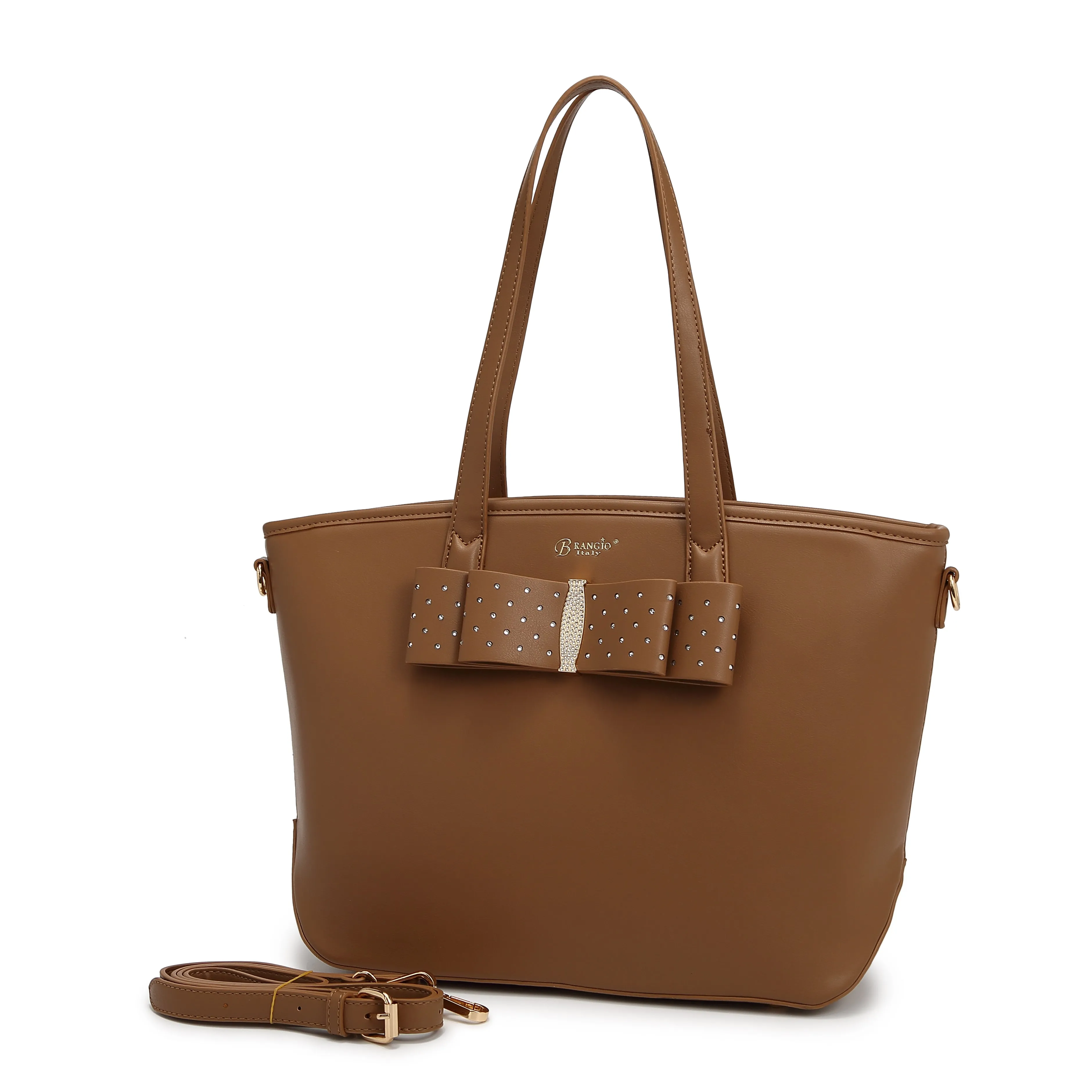 Ribbon Romance Tote Handbag with Rhinestones [RK4289]
