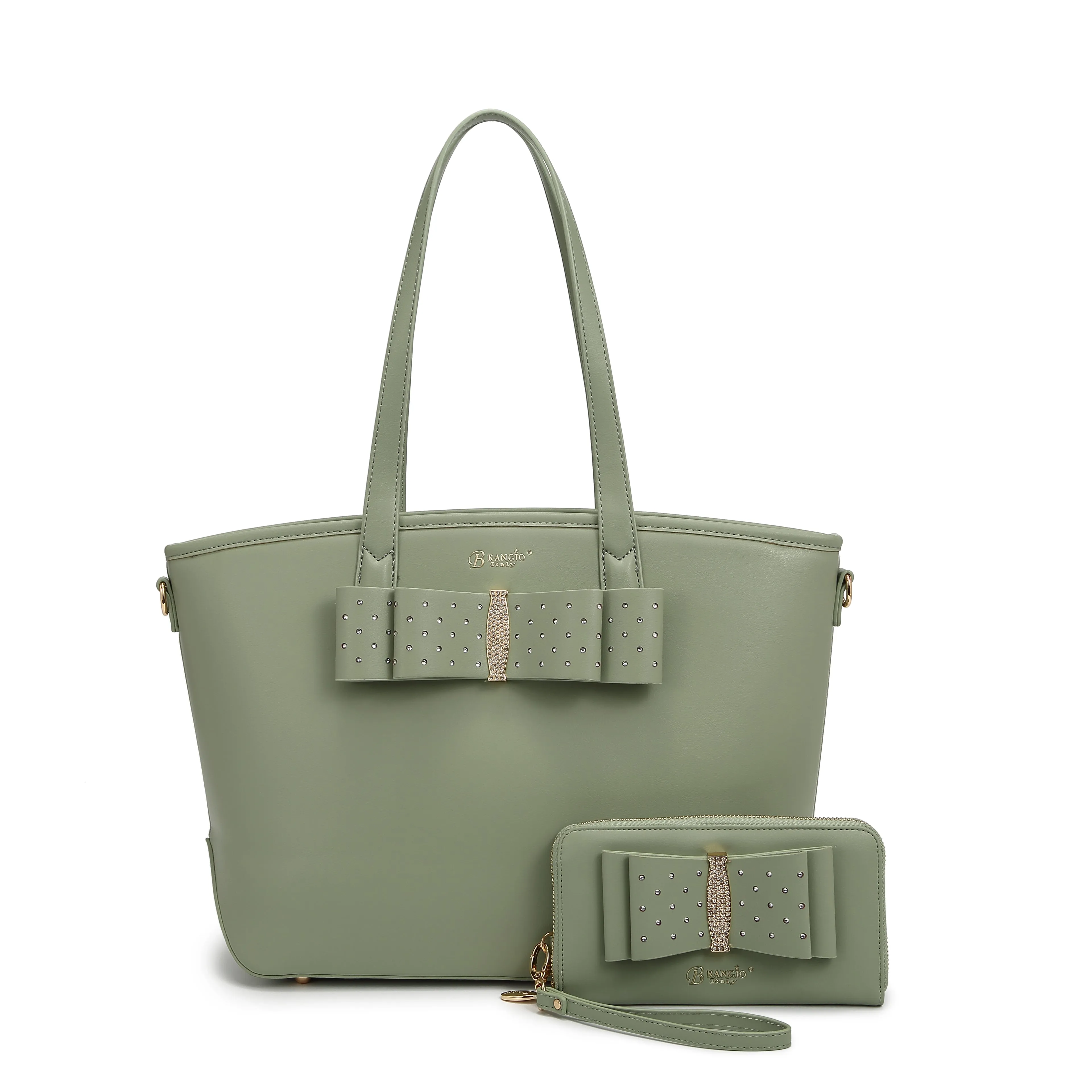 Ribbon Romance Tote Handbag with Rhinestones [RK4289]