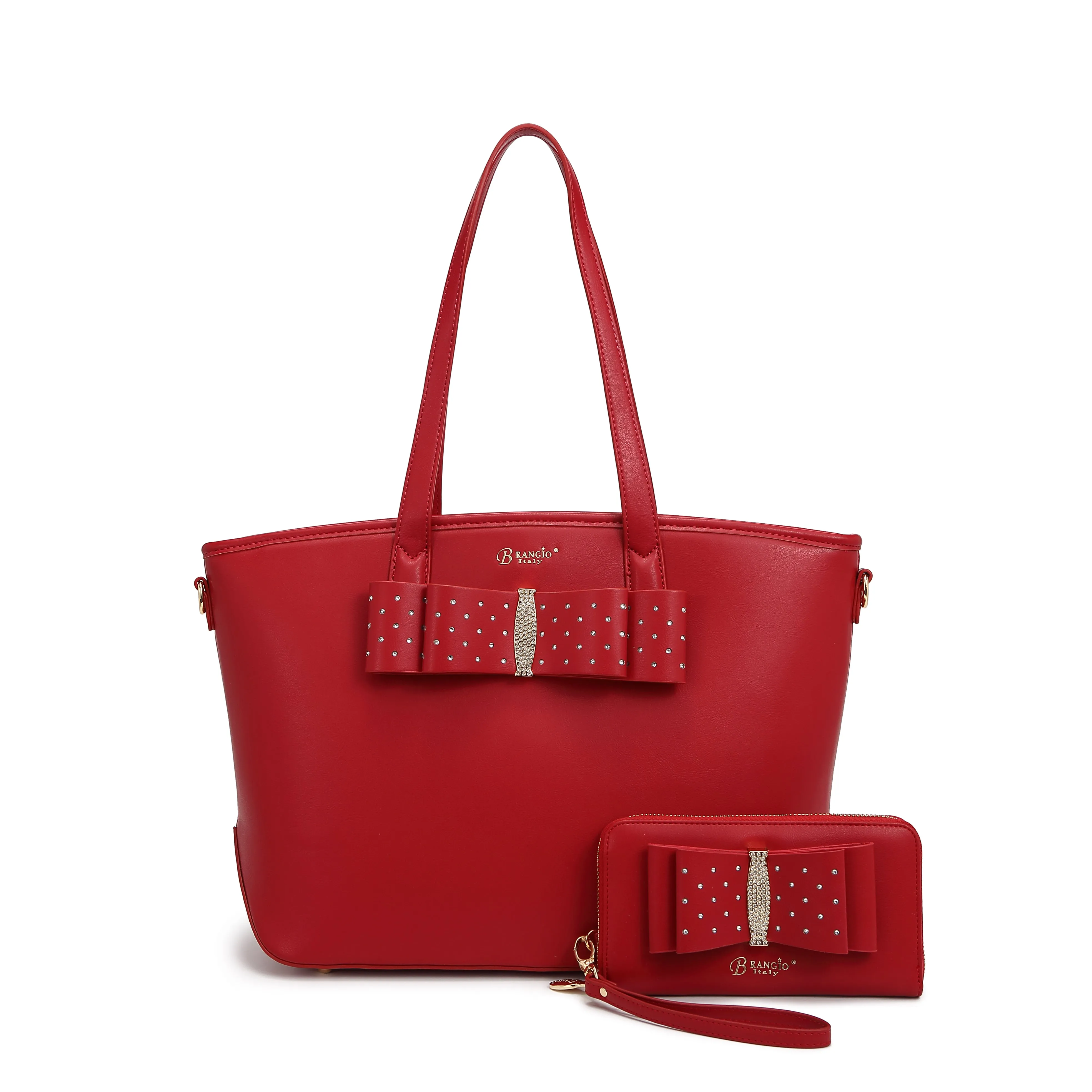 Ribbon Romance Tote Handbag with Rhinestones [RK4289]