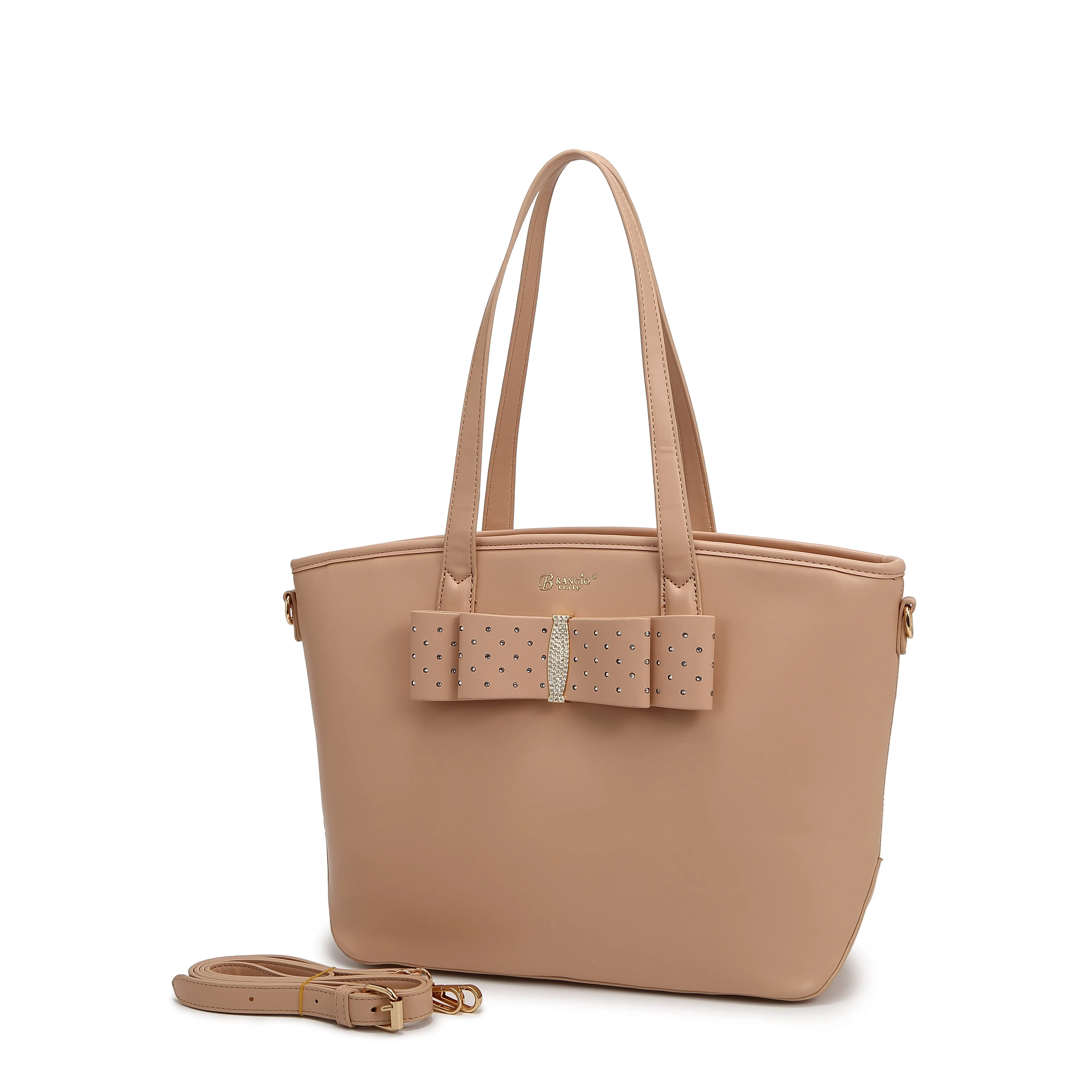 Ribbon Romance Tote Handbag with Rhinestones [RK4289]