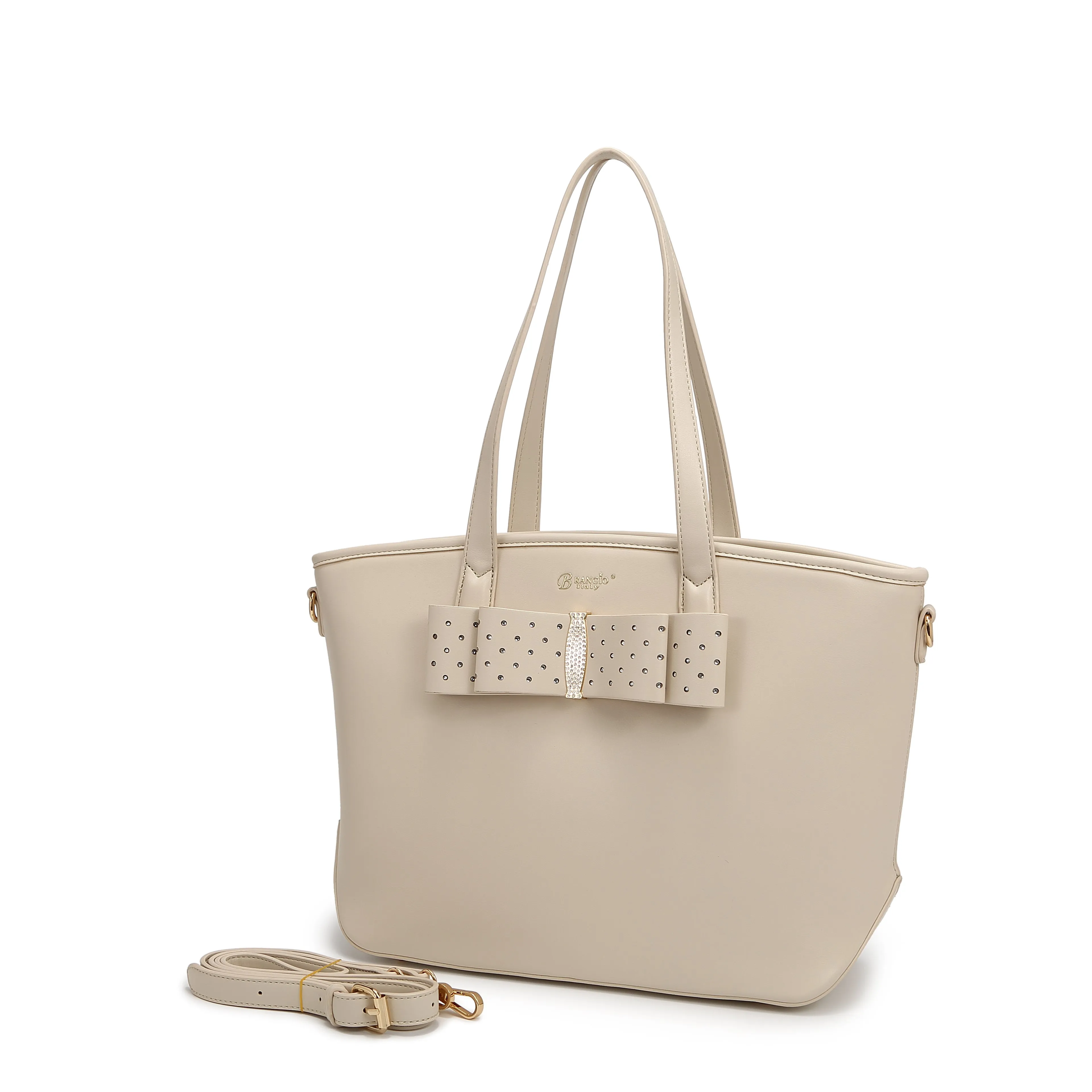 Ribbon Romance Tote Handbag with Rhinestones [RK4289]