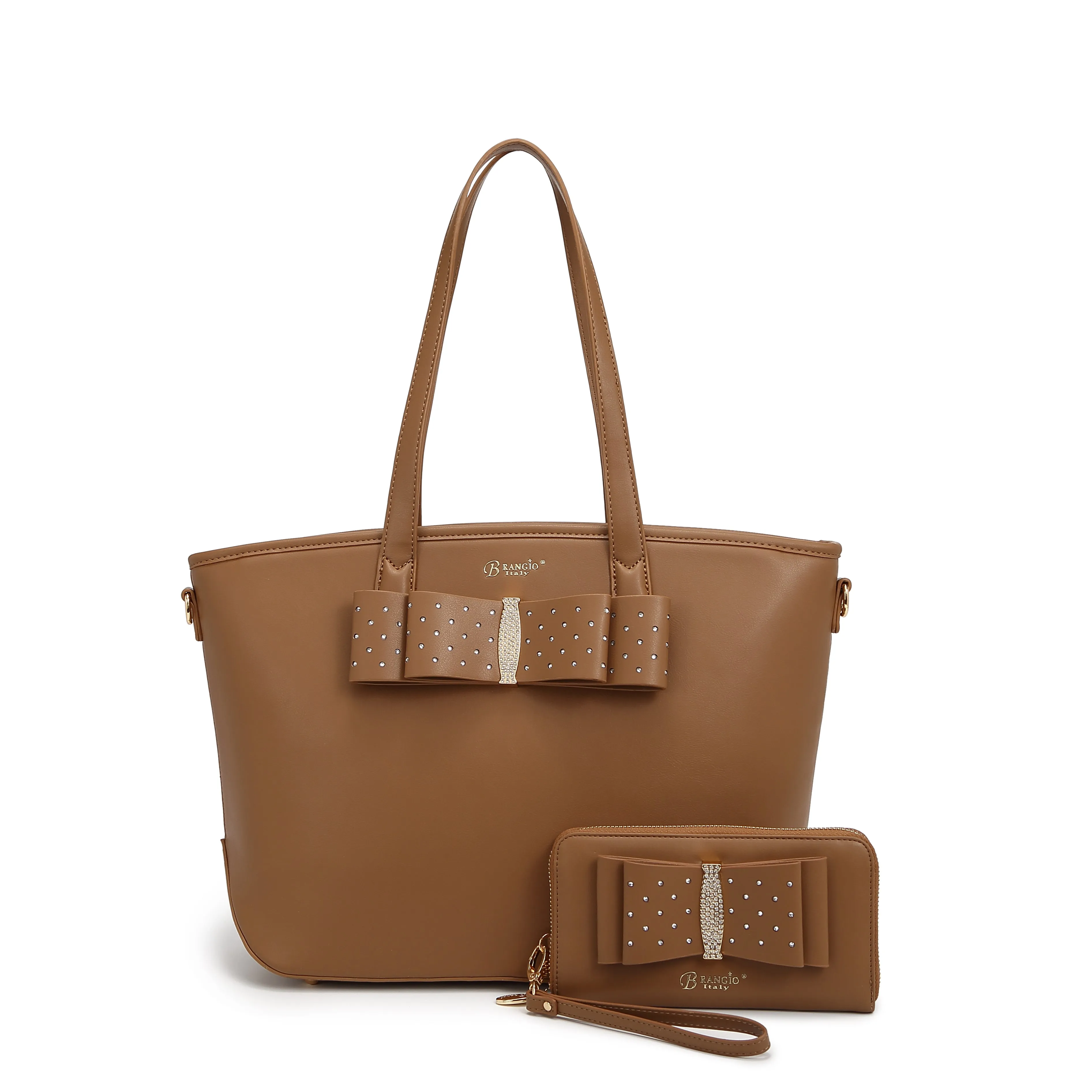 Ribbon Romance Tote Handbag with Rhinestones [RK4289]