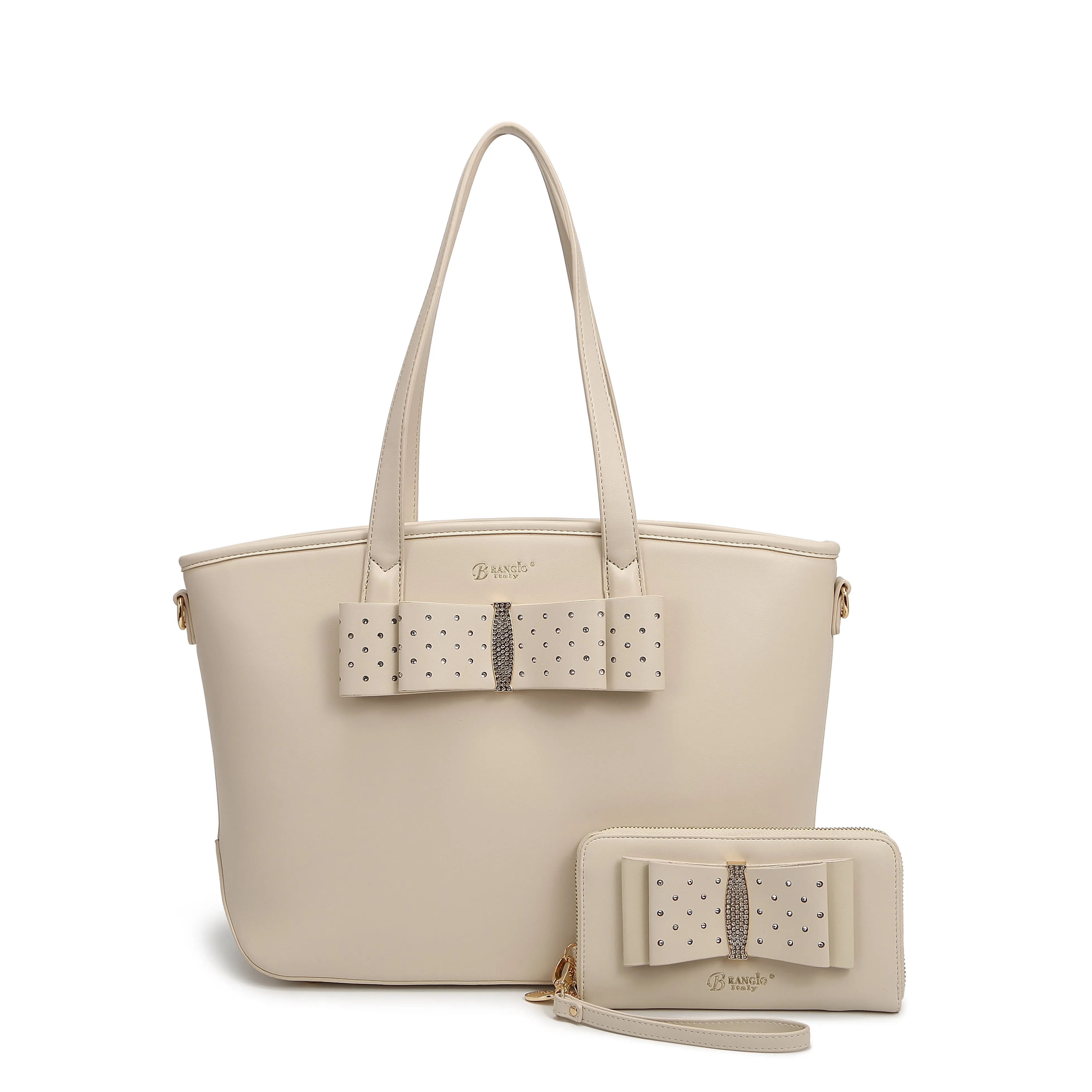 Ribbon Romance Tote Handbag with Rhinestones [RK4289]