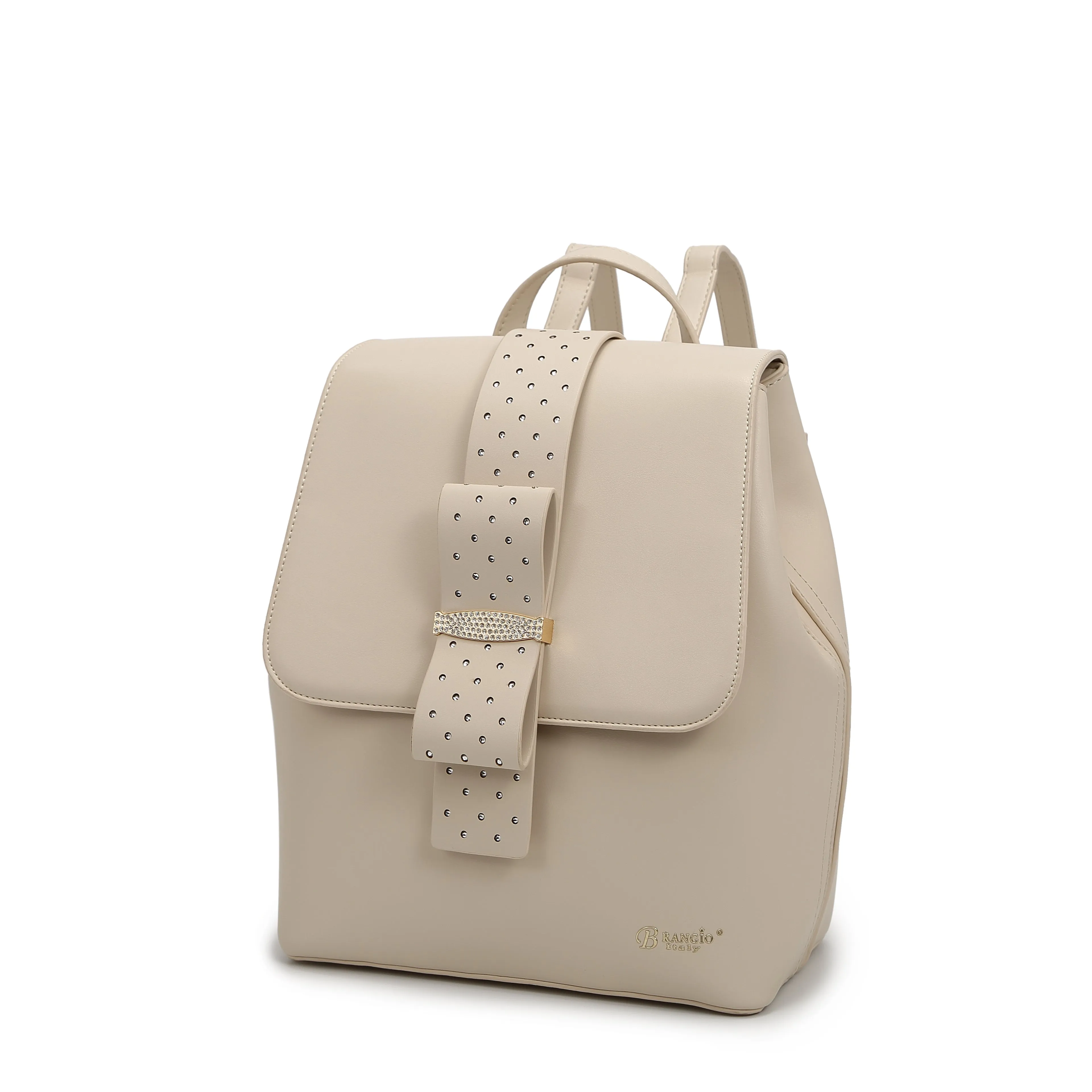 Ribbon Romance Travel Backpack with Rhinestones [RKB4256]