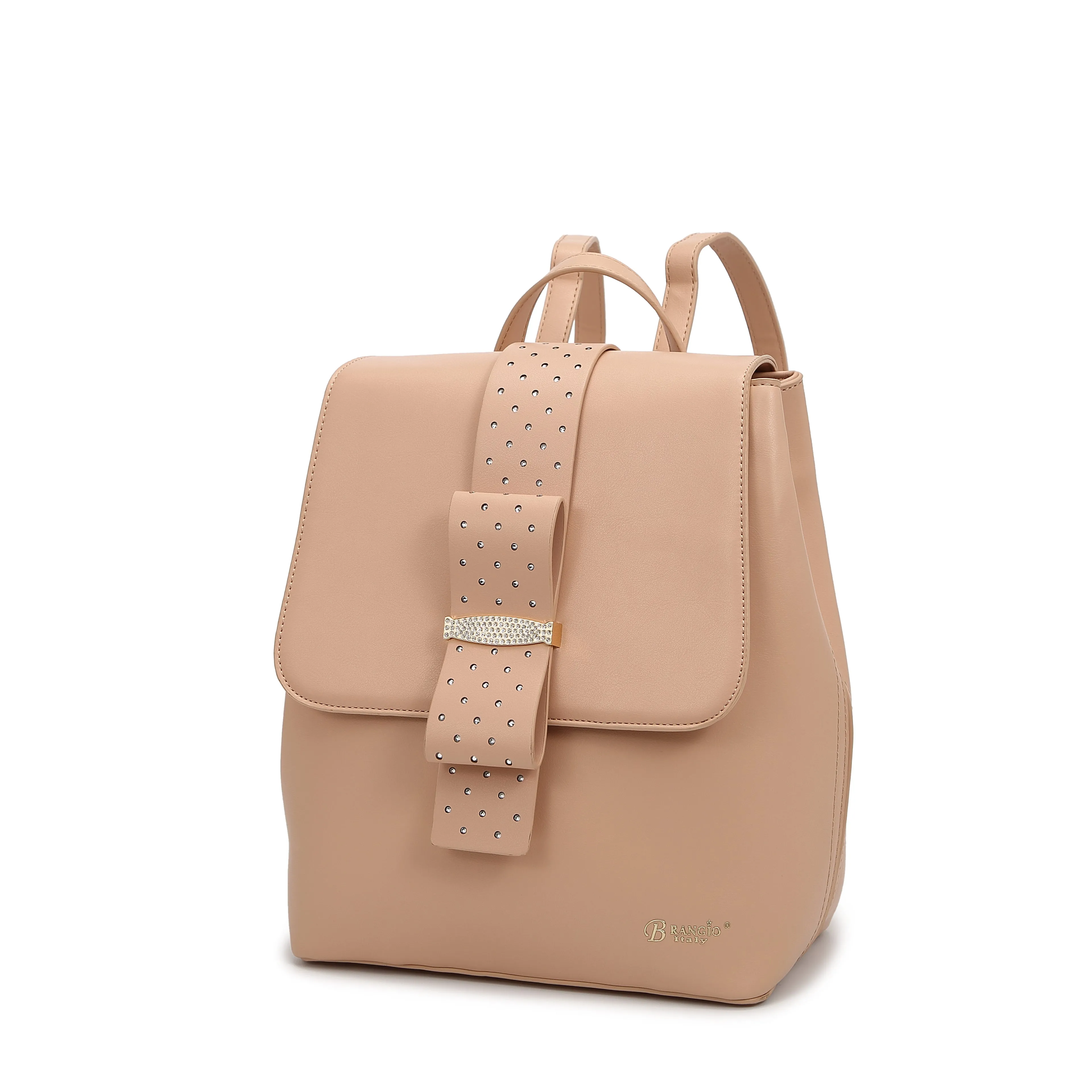 Ribbon Romance Travel Backpack with Rhinestones [RKB4256]