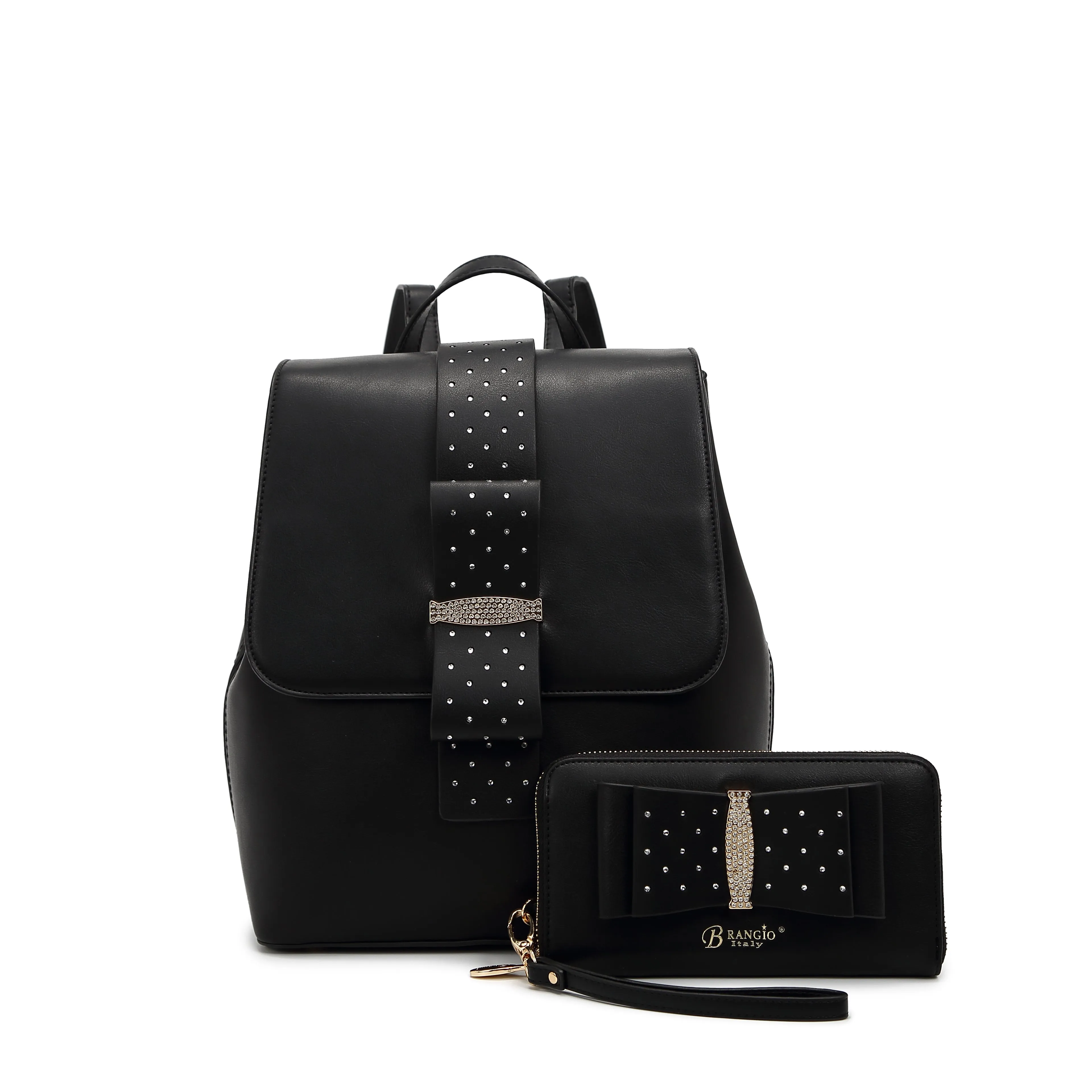 Ribbon Romance Travel Backpack with Rhinestones [RKB4256]