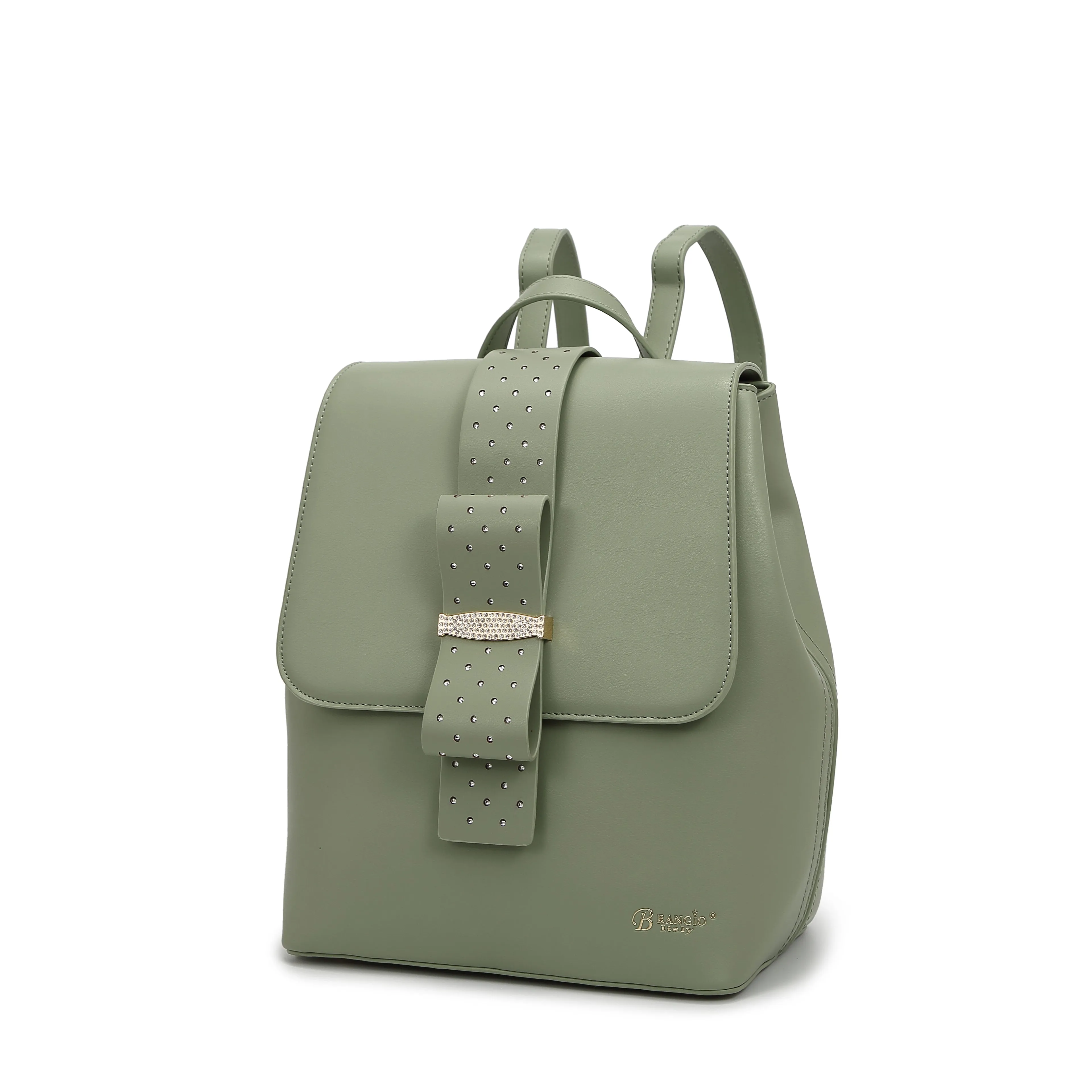 Ribbon Romance Travel Backpack with Rhinestones [RKB4256]