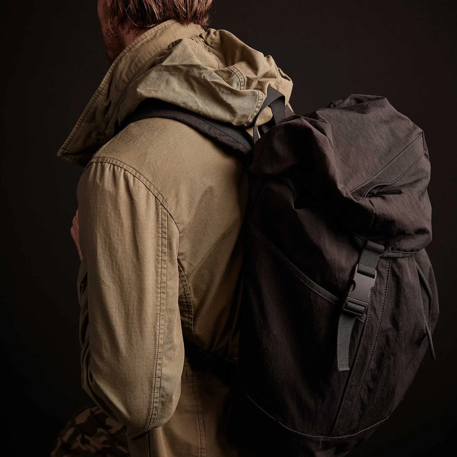 Sequoia Mountain Nylon Backpack - Black