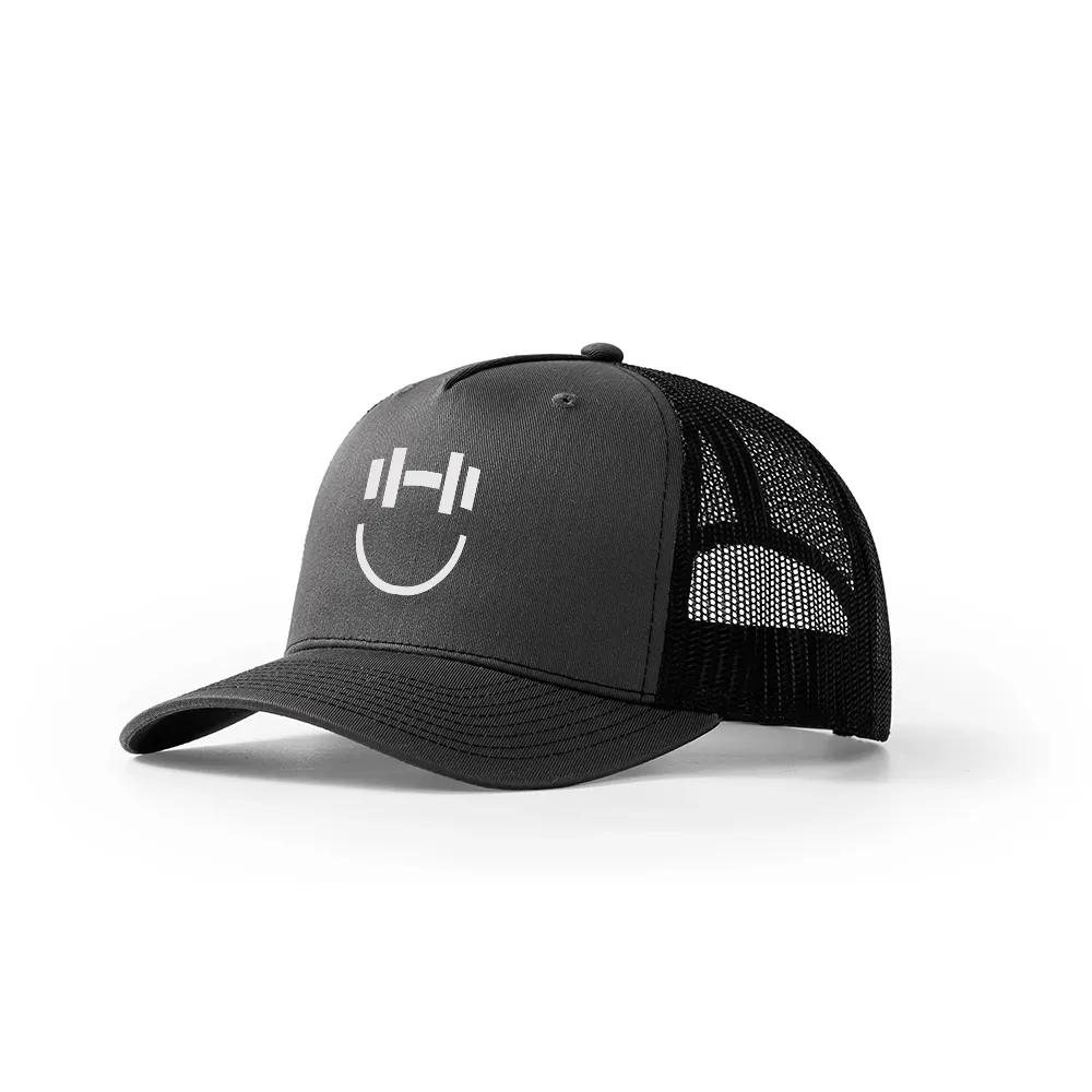 Simple Dumbbell Smile Trucker Hat