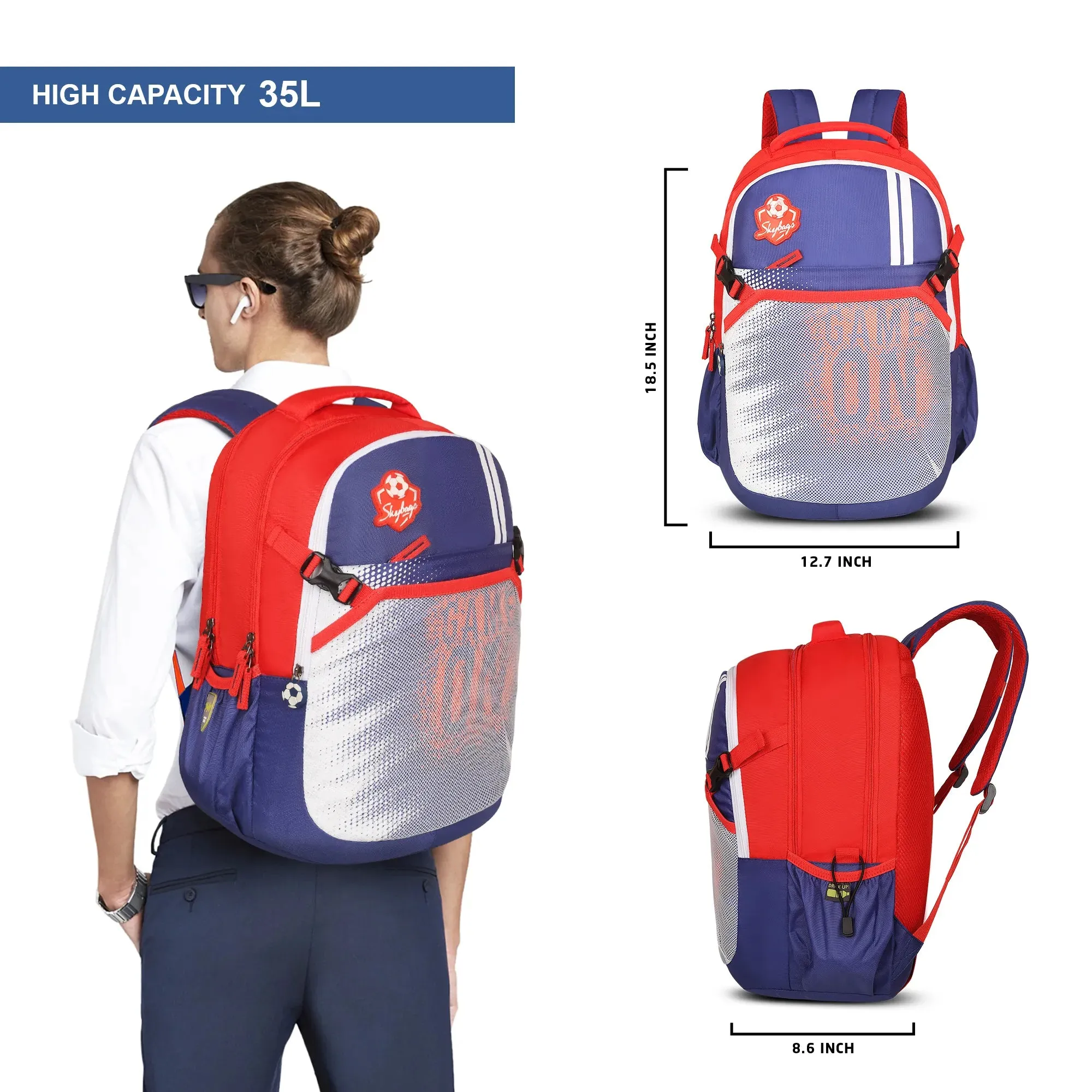 Skybags Chase  01 School Backpack Navy