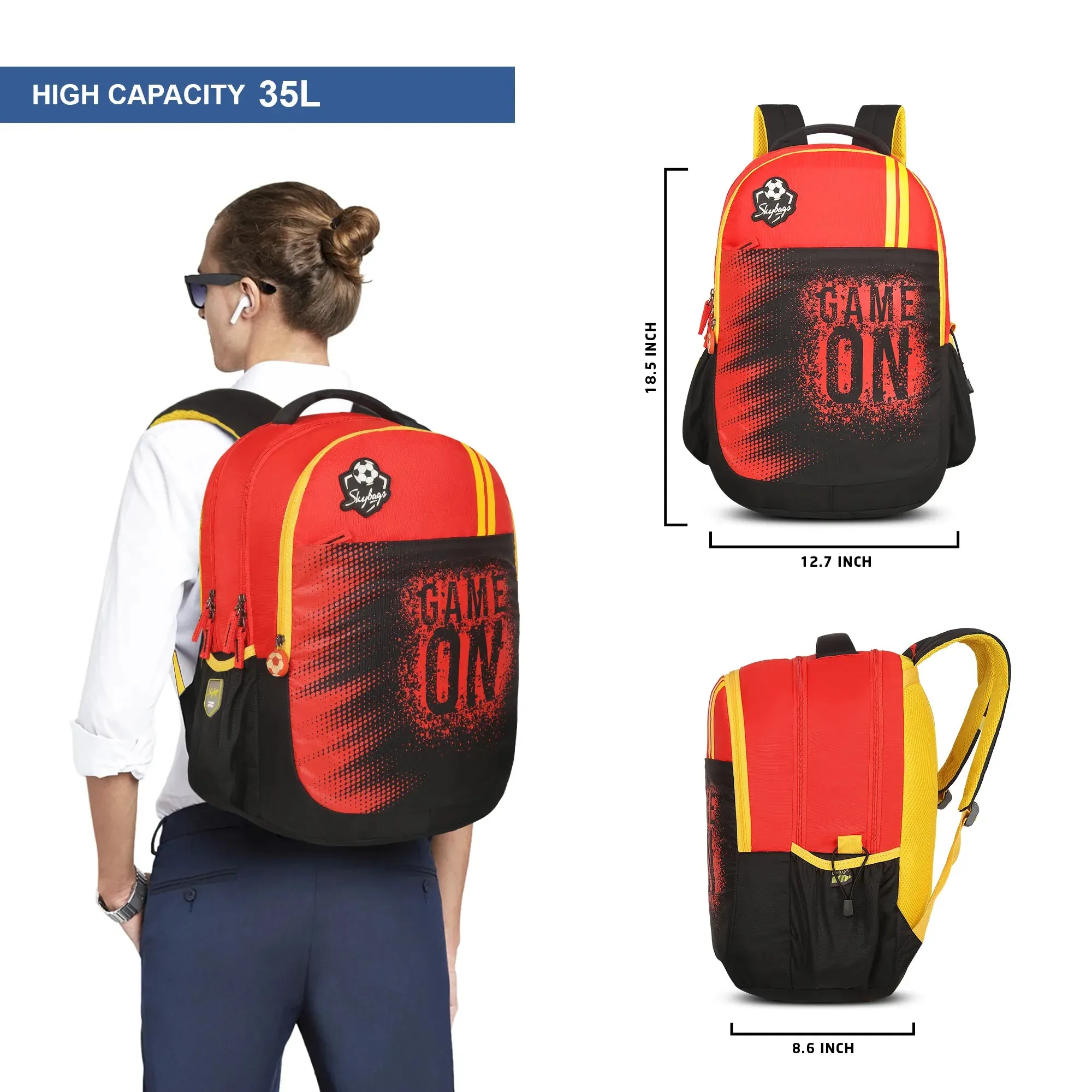 Skybags Chase  02 School Backpack Red