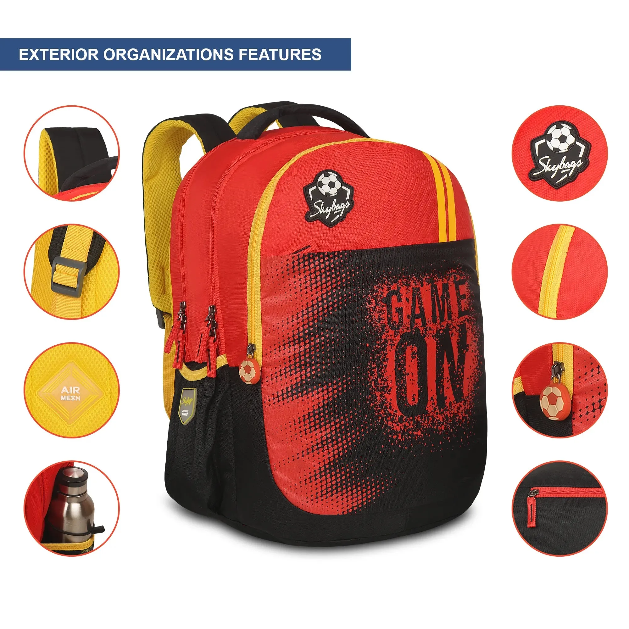 Skybags Chase  02 School Backpack Red