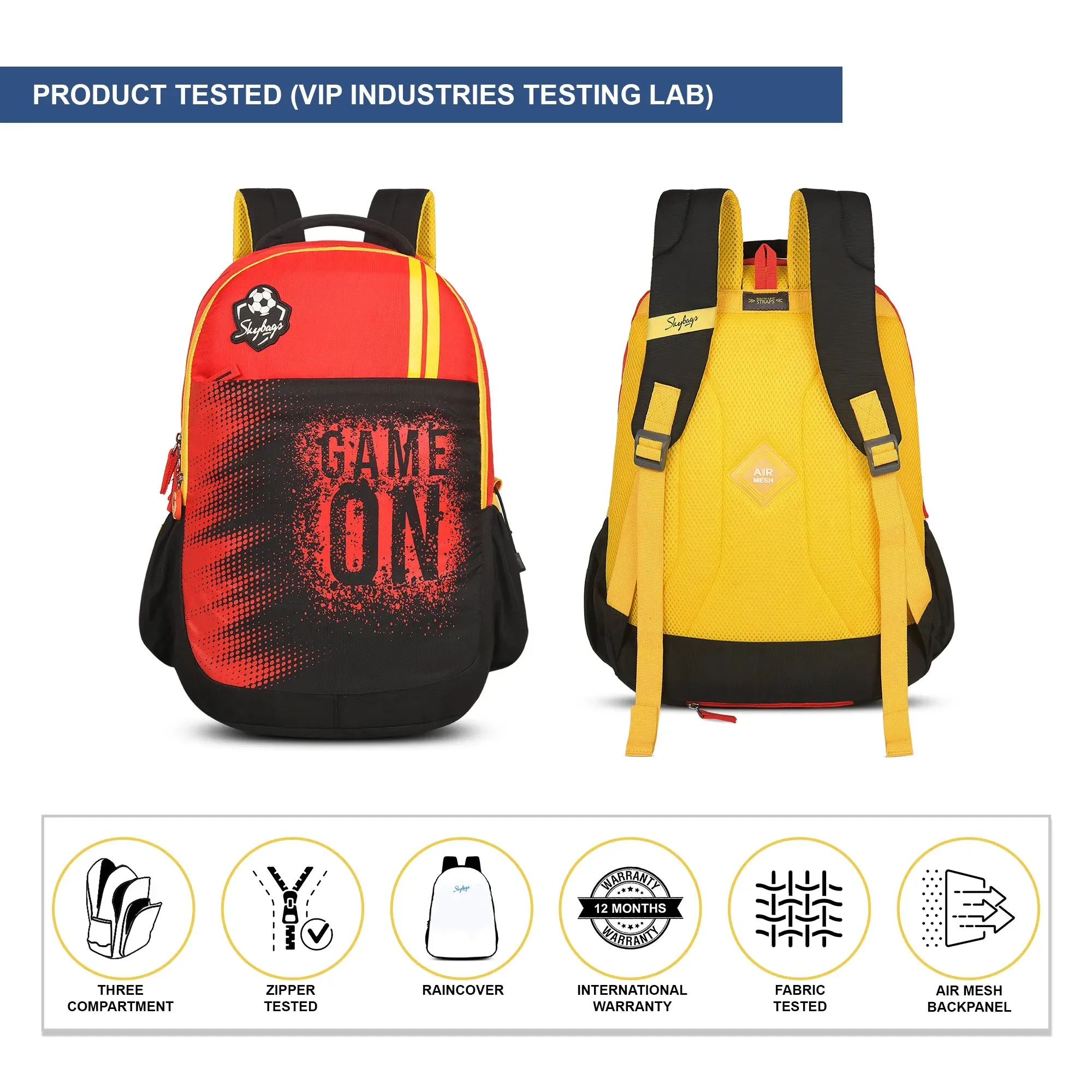 Skybags Chase  02 School Backpack Red