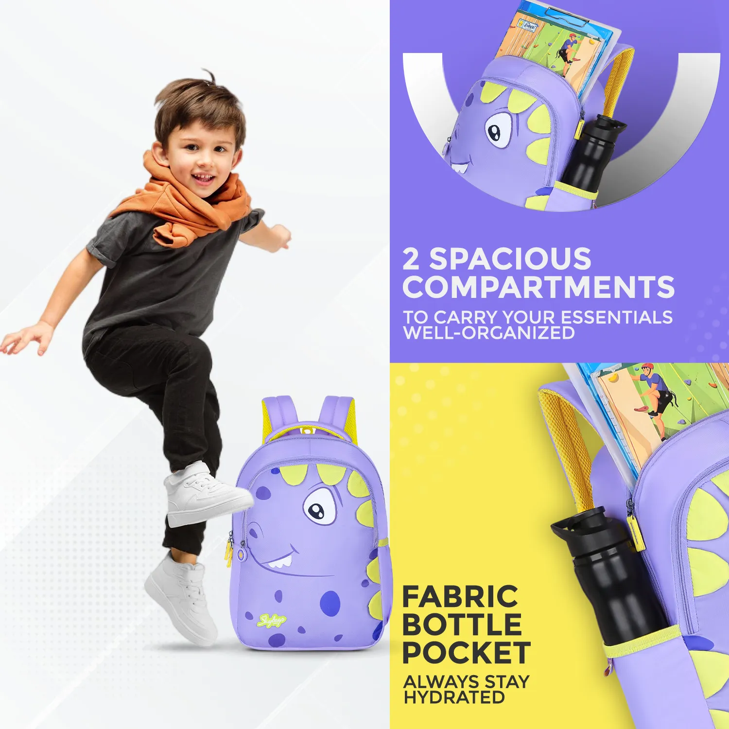 Skybags DINO 01  SCHOOL BACKPACK