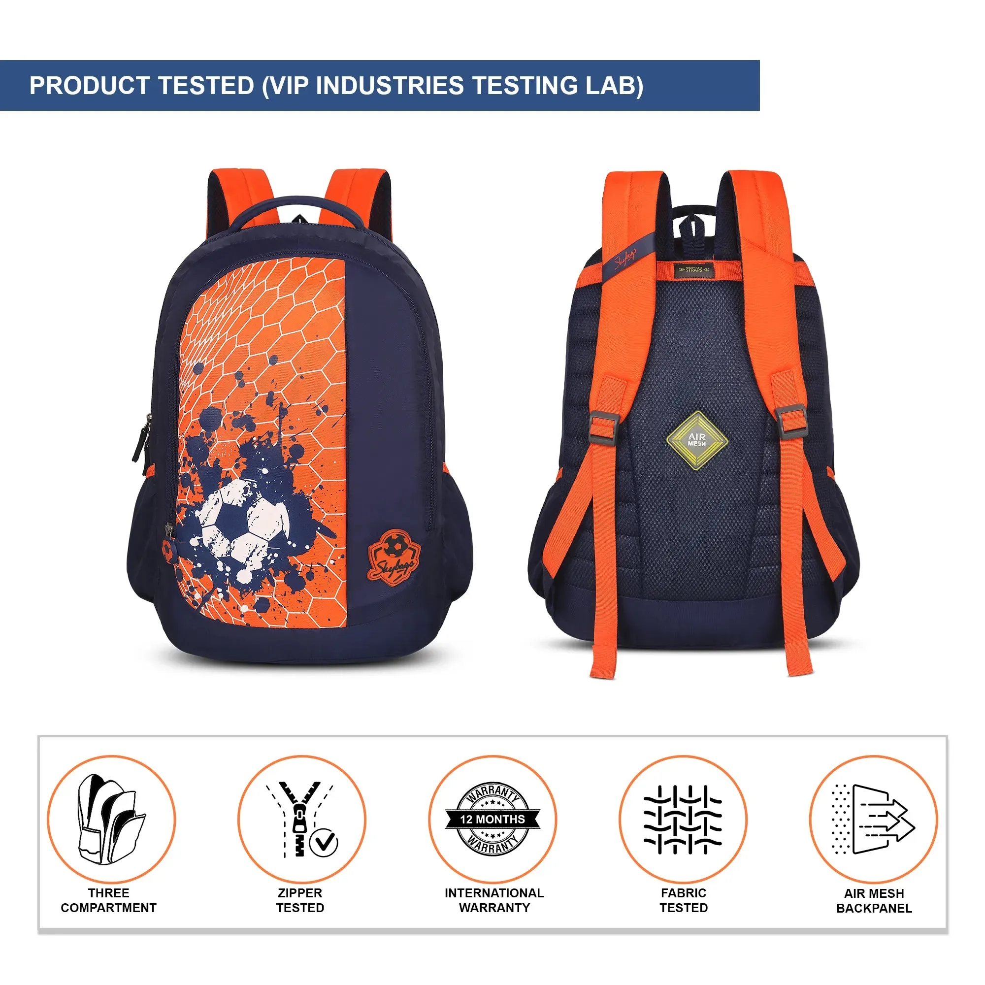 Skybags Strike  01 School Backpack Red