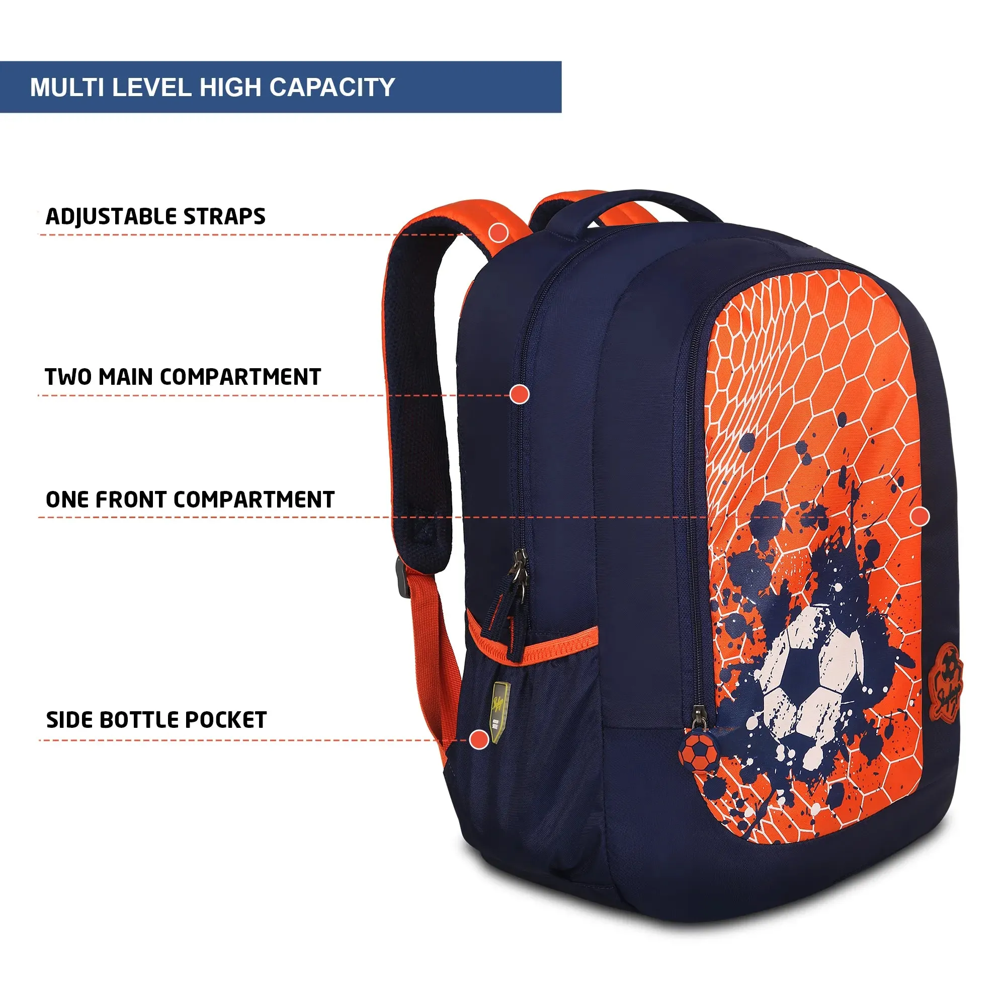 Skybags Strike  01 School Backpack Red