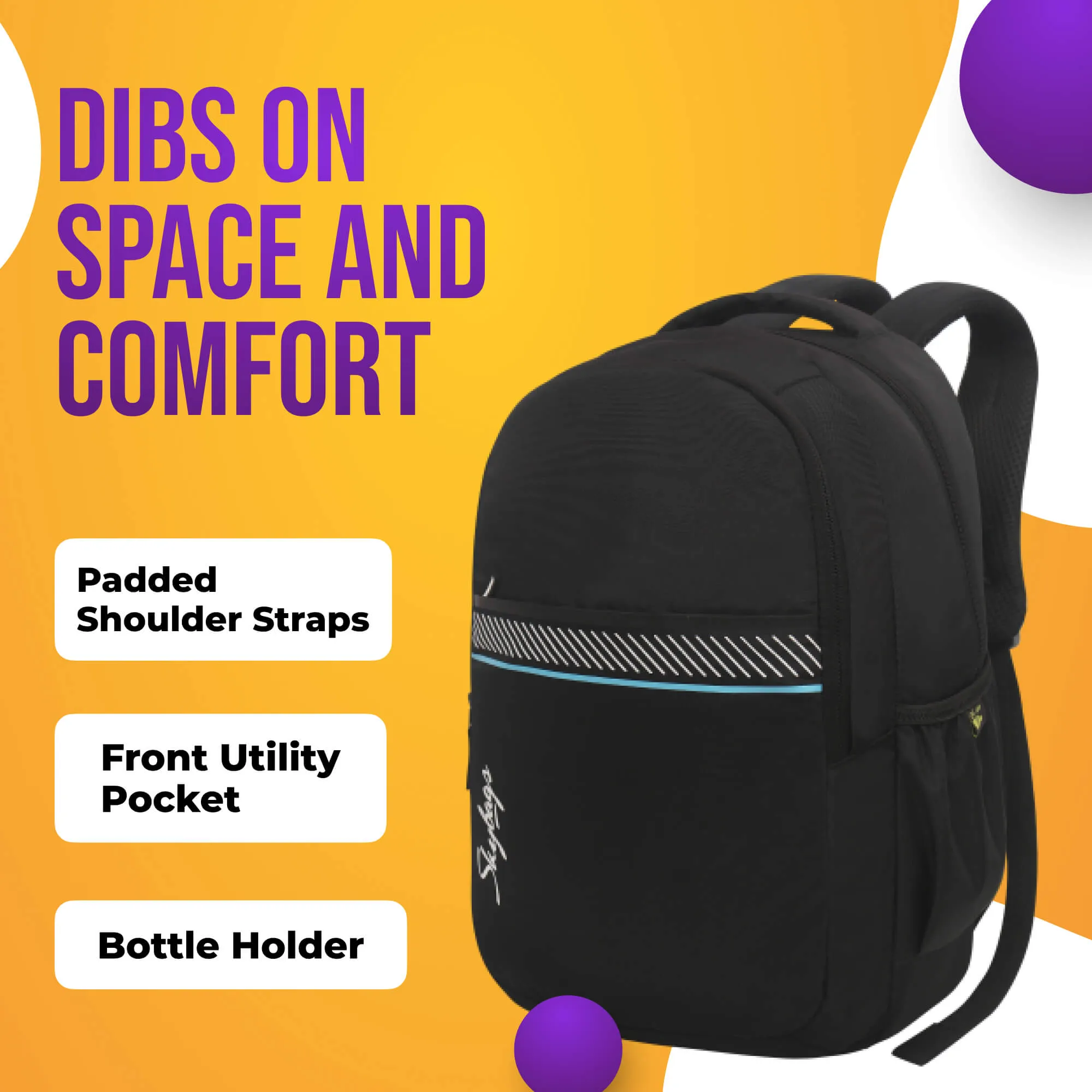 Skybags Xeno 01  Laptop Backpack (E) Black