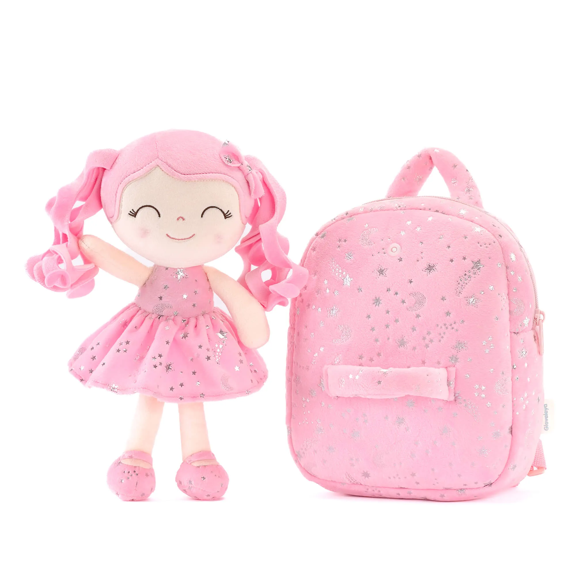 (US Only) Gloveleya 9-inch Starry Sky Girl Backpack Pink