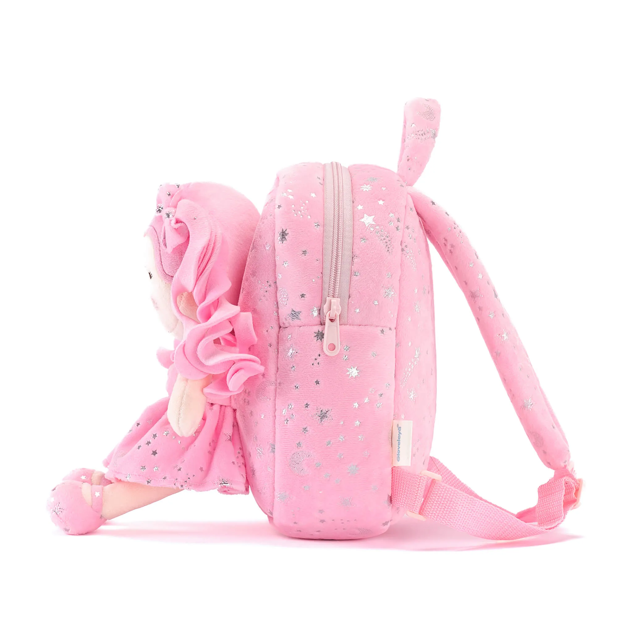 (US Only) Gloveleya 9-inch Starry Sky Girl Backpack Pink