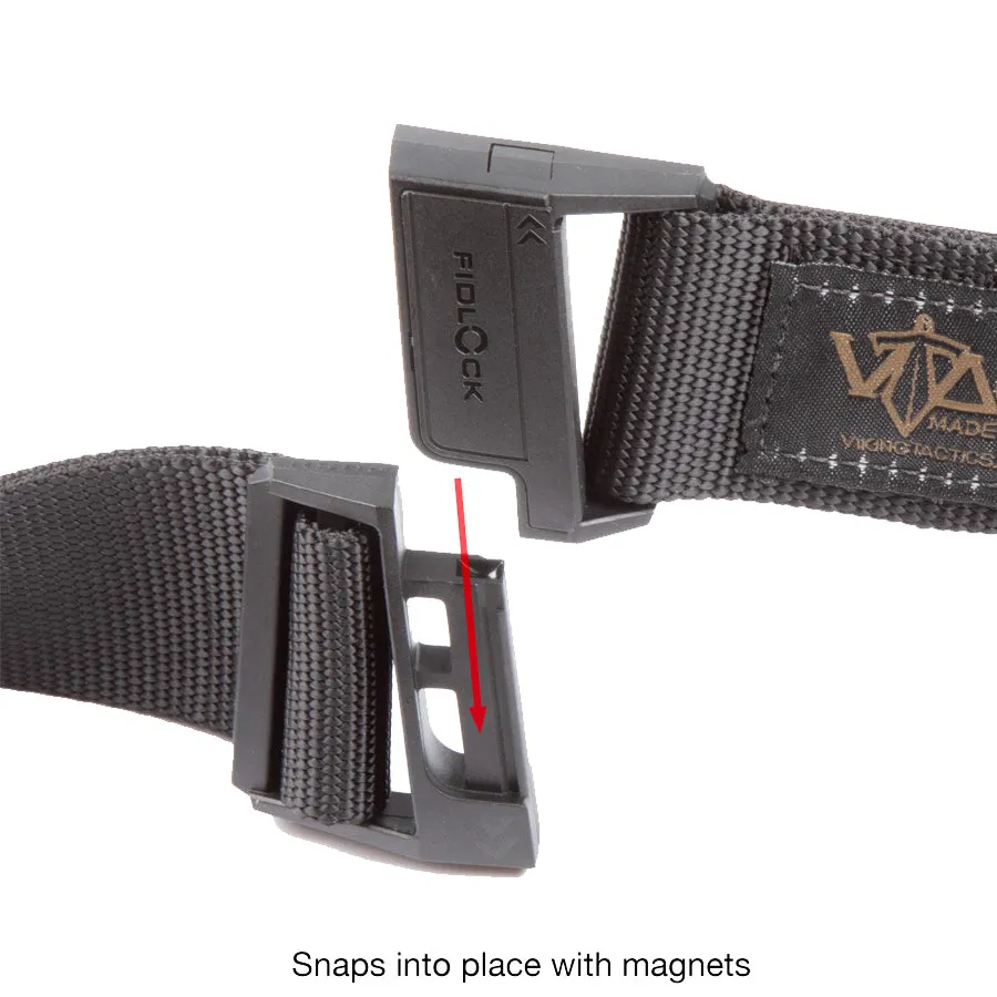 Viking Tactics Concealed Carry Battle Belts, Low Vis, (6 pouches) Black